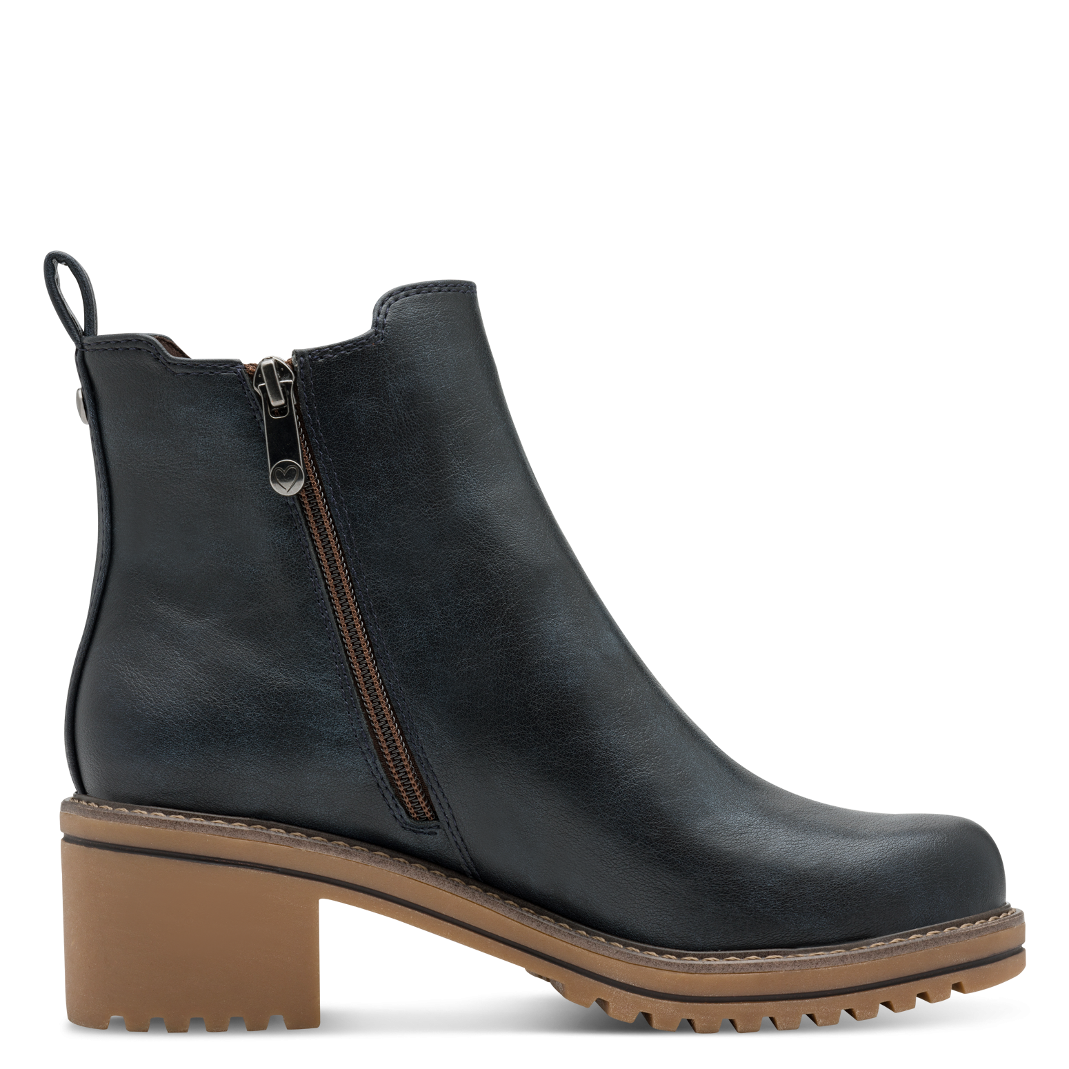 MARCO TOZZI Chelseaboots, Blockabsatz, Stiefelette, Businessschuh in veganer Verarbeitung