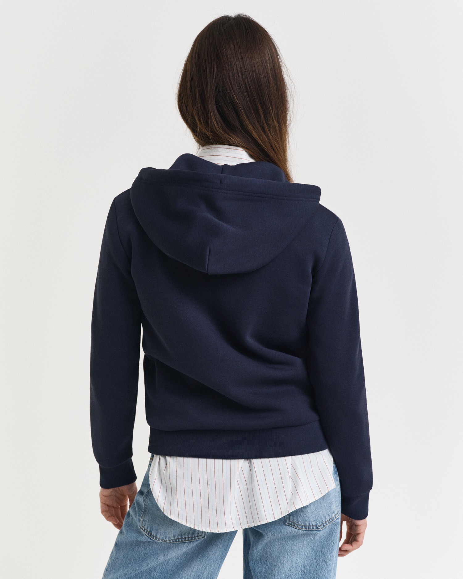 Gant "REG TONAL SHIELD ZIP HOODIE" Markenstickerei, Kapuze, Rippbündchen günstig online kaufen