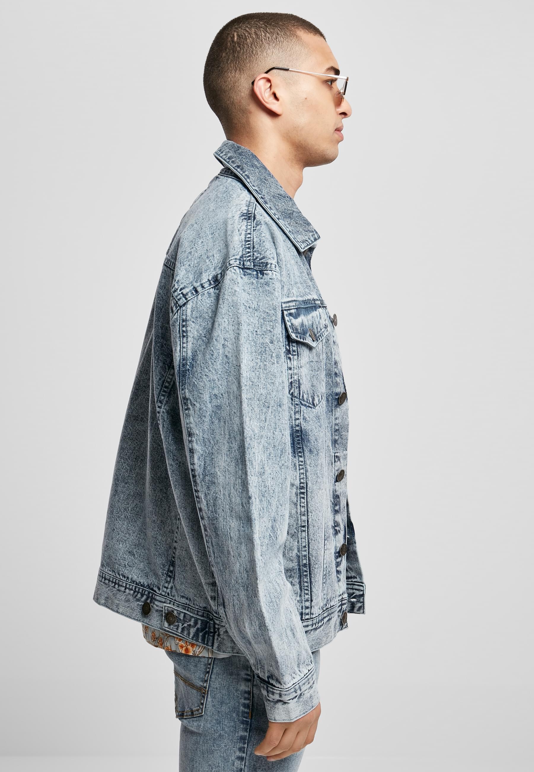 URBAN CLASSICS Allwetterjacke »Urban Classics Herren Oversized Denim Jacket«, (1 St.), ohne Kapuze