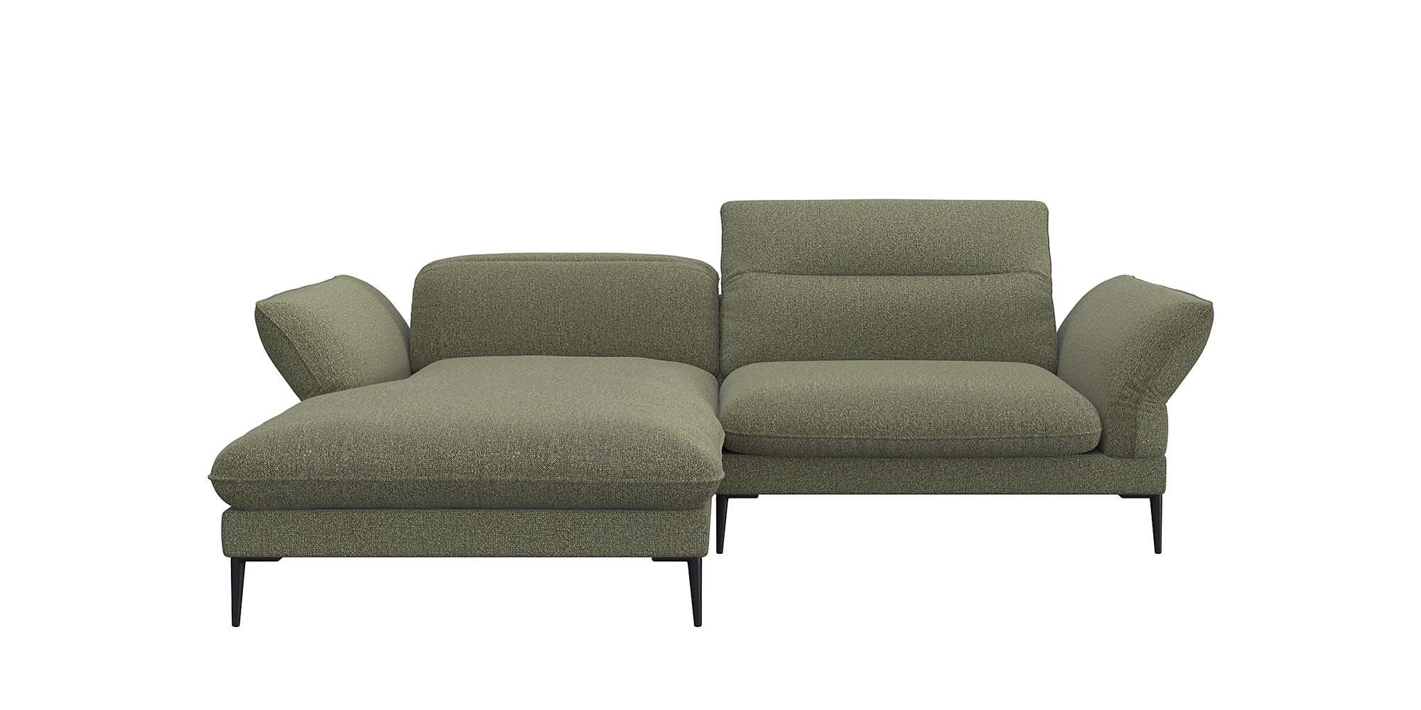 FLEXLUX Ecksofa »Salino, Funktionssofa mit Recamiere, Relaxsofa, Ecksofa«, Sofa mit Arm- und Kopfteil-Verstellungen, Kaltschaum & Stahl-Wellen