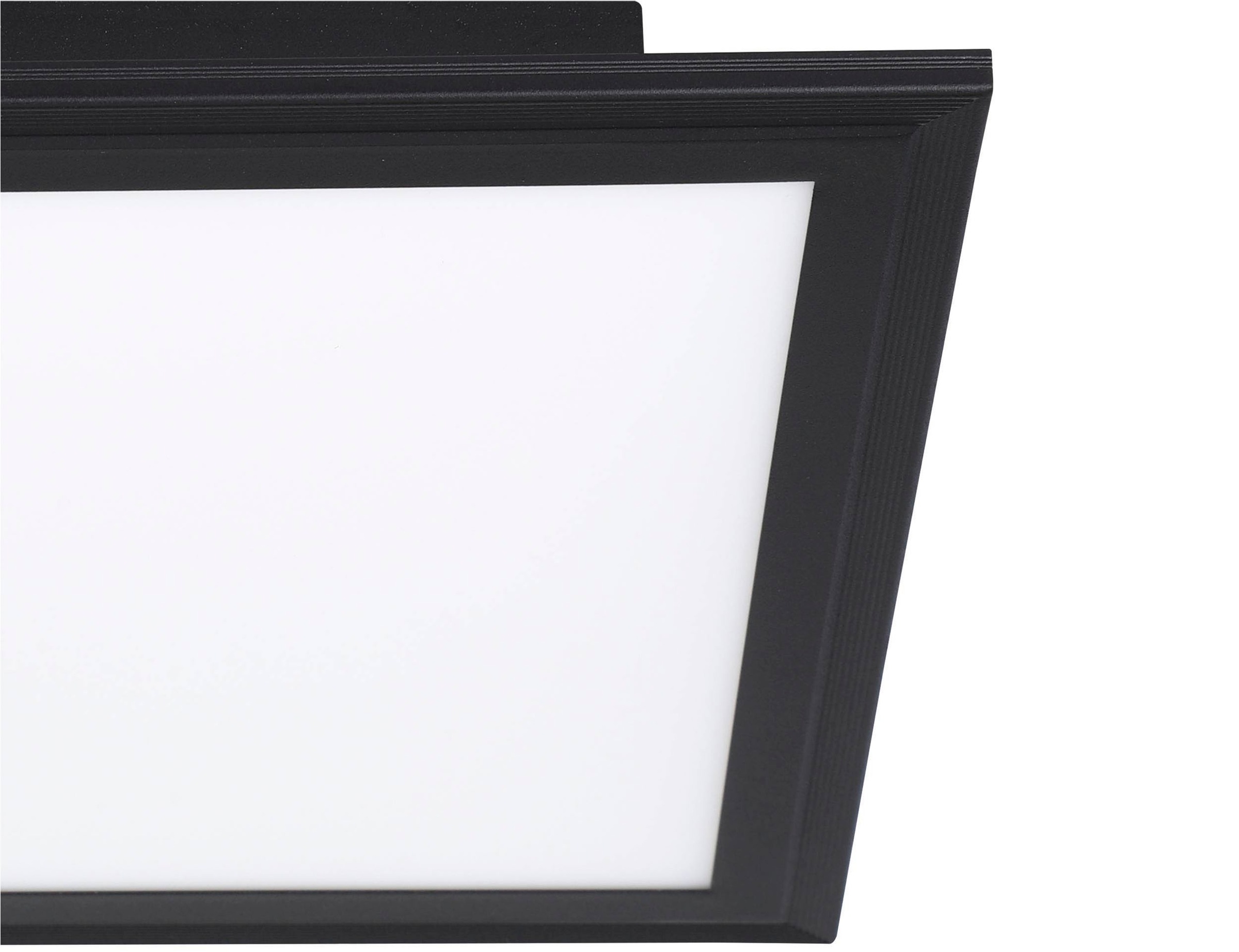 EGLO Deckenleuchte »Salobrena 1 Deckenlampe, weiß und schwarz, Aufbaulampe, Flurlampe« LED-Modul 1 Stk. Neutralweiß Aufbauleuchte für Büro, Flur und Küche, Bürolampe, 30x30 cm