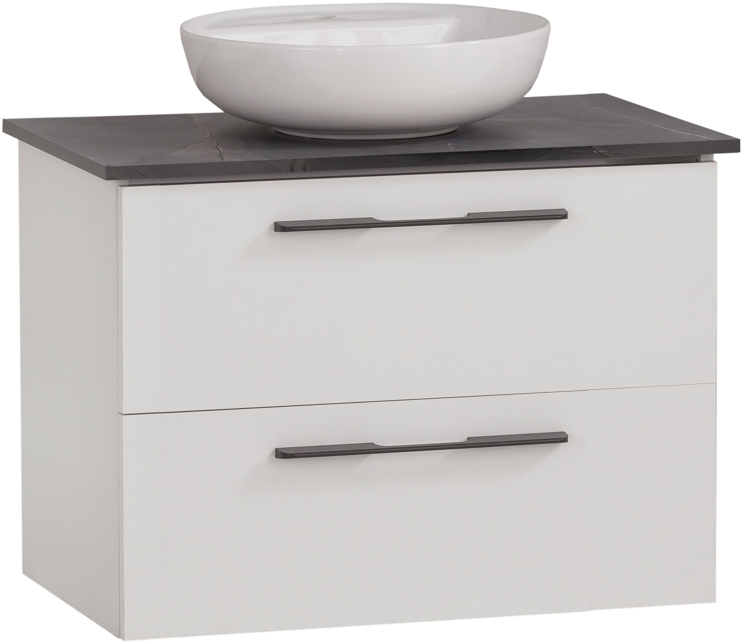 Schildmeyer Waschtisch "Maxim, Mattweiß + Marmor" 3 Stk. tlg. Made in Germa günstig online kaufen