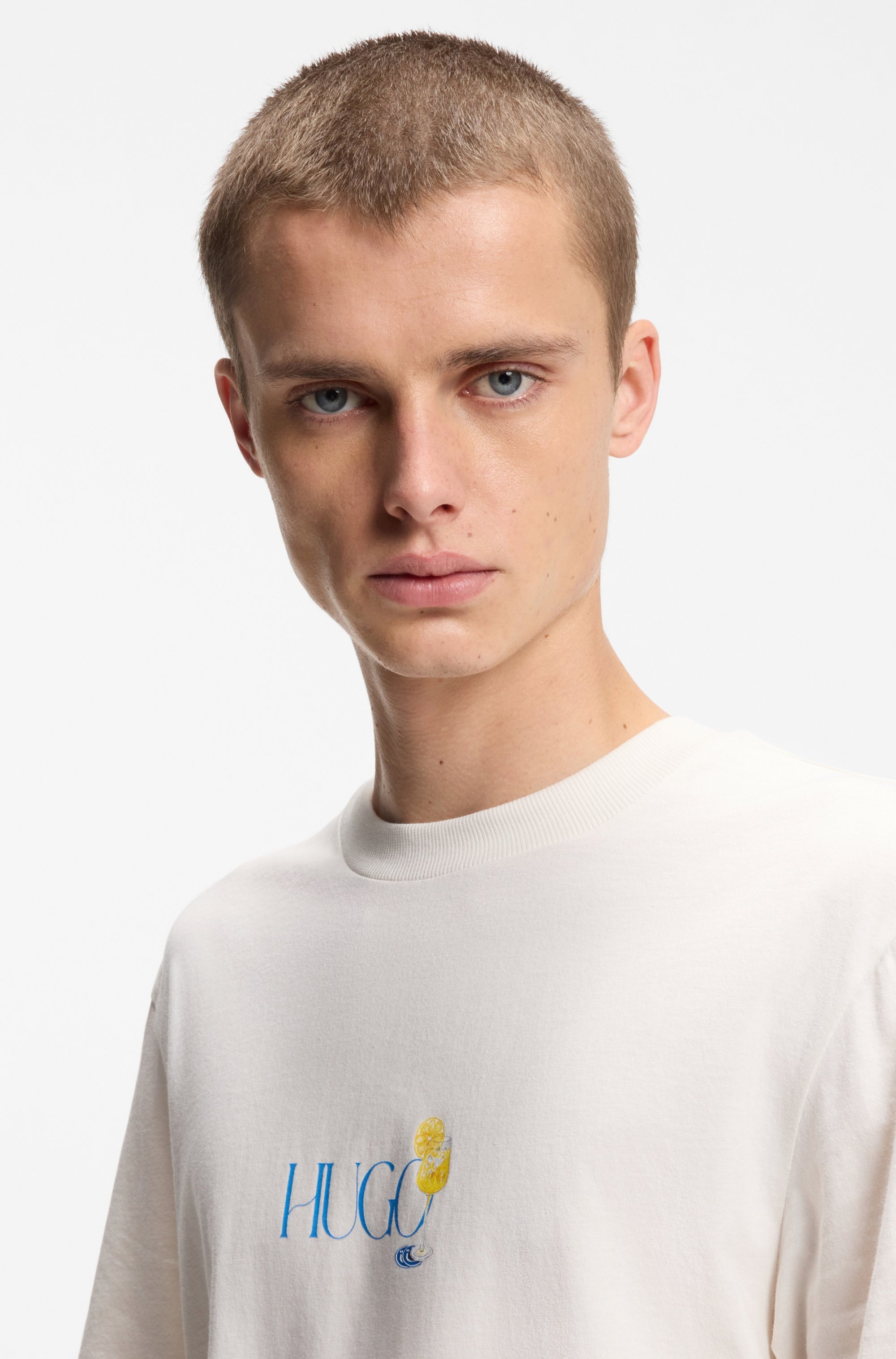 HUGO Blue T-Shirt "Nulaxo" mit Print, Rundhals günstig online kaufen