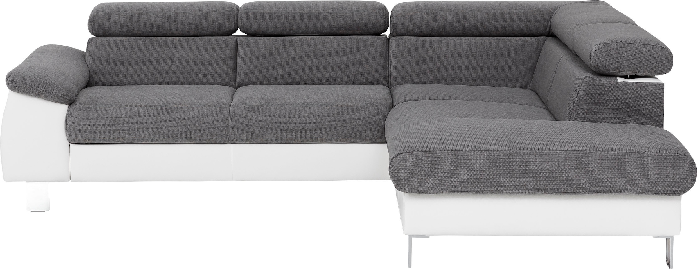 COTTA Ecksofa "Komaris L-Form, B: 249 cm" mit Kopfteilverstellung, optional Schlaffunktion, Bettkasten & Licht