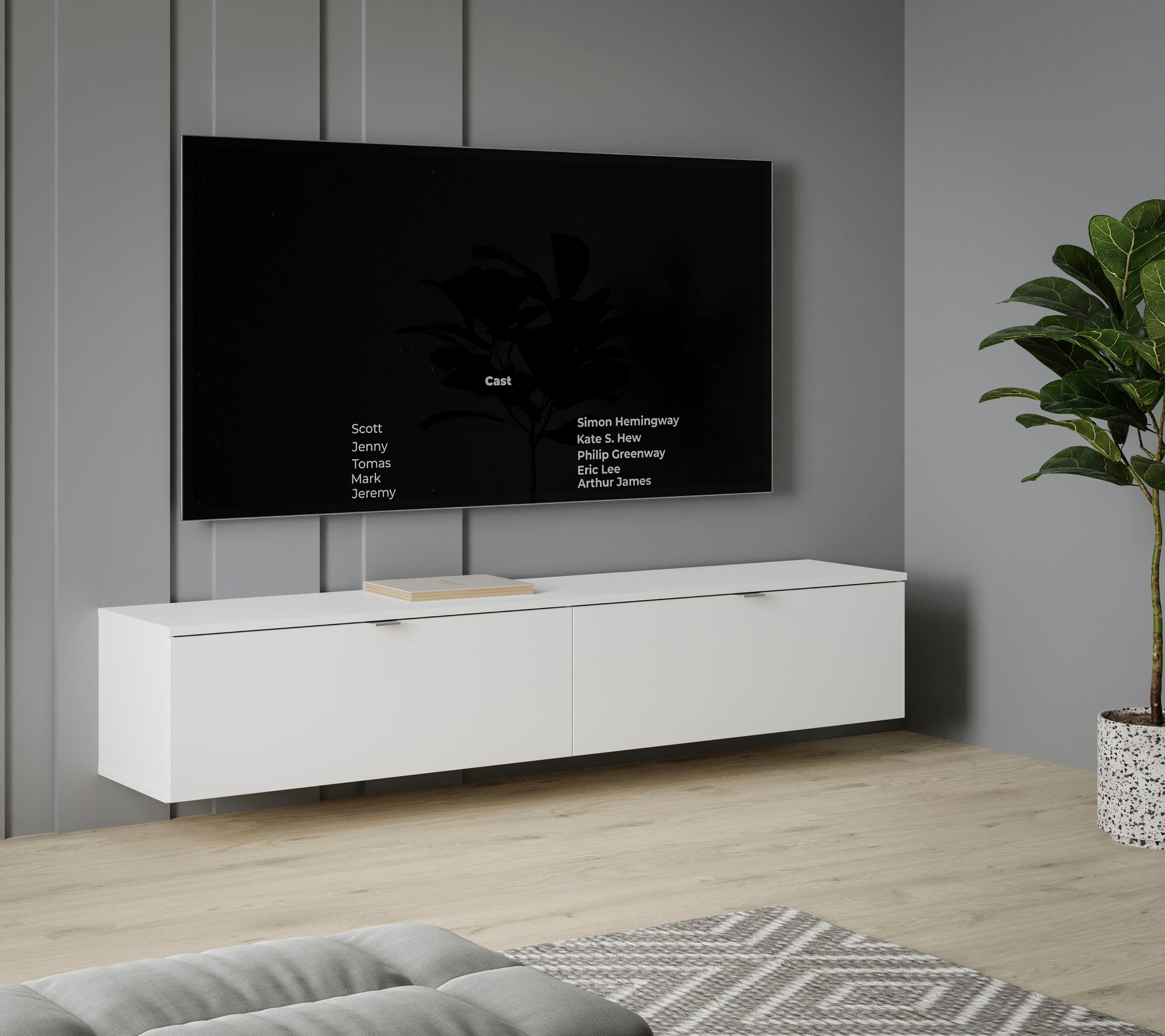 FORTE TV-Board "Libertad", großes TV Board, erweiterbar, Wandmontage, Metal günstig online kaufen