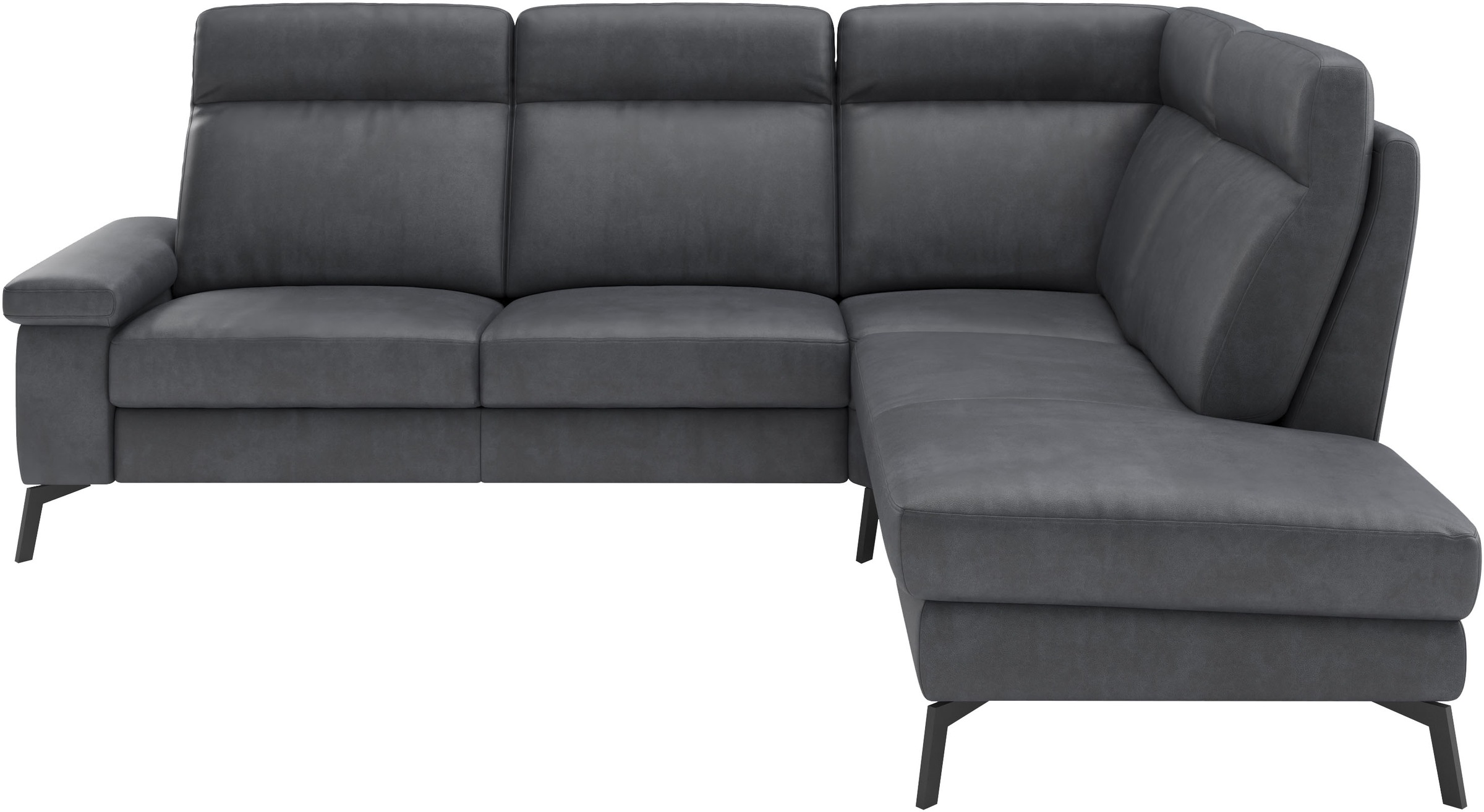 Home affaire Ecksofa "Nalani, optionaler Sitzauszug, Breite: 252 cm" Komfortabler Federkernsitz, großzügige Ecke, klappbare Armlehne