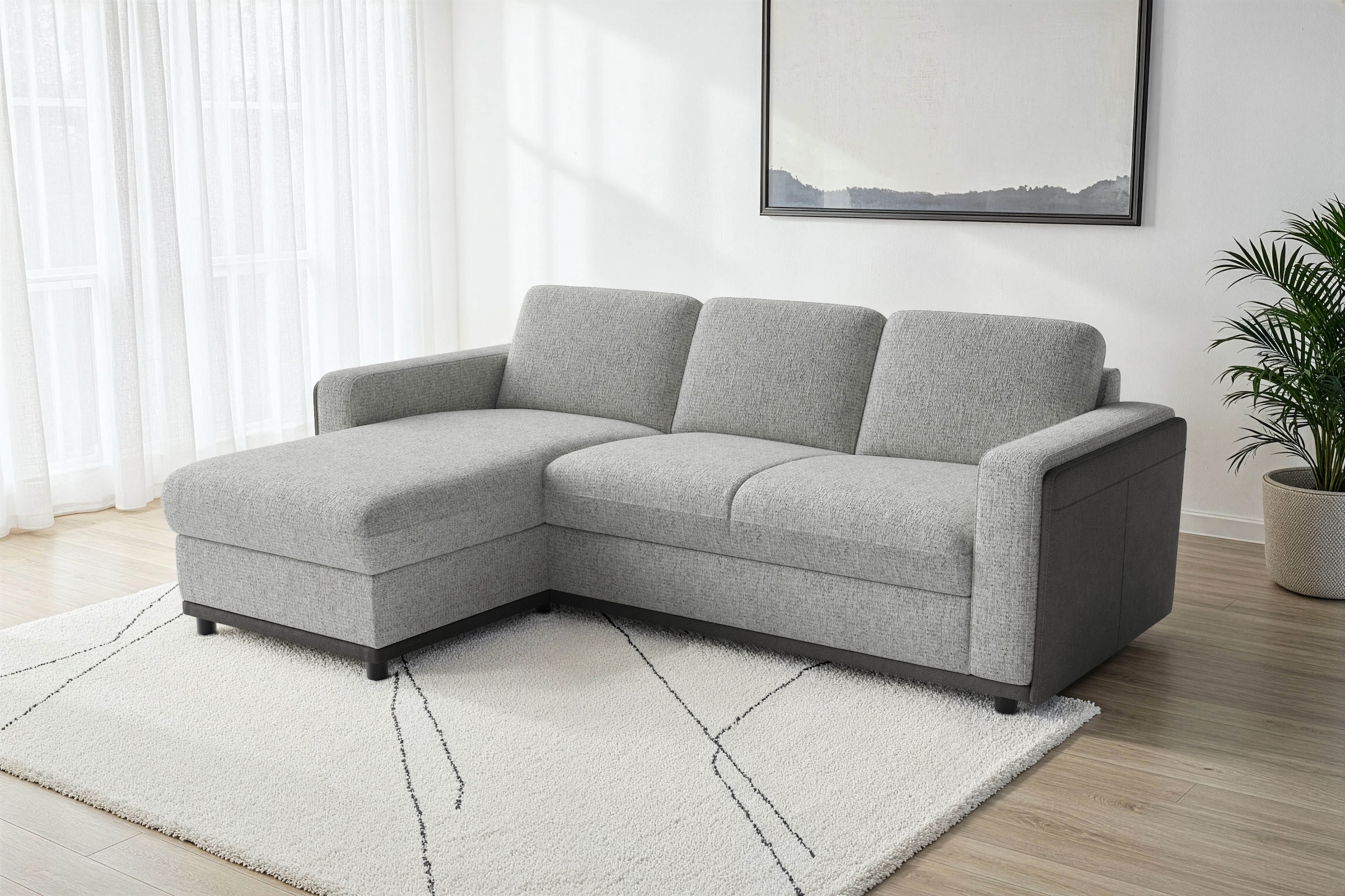 sit&more Ecksofa "Cordoba" wahlweise mit Schlaffunktion und Bettkasten oder Stauraum