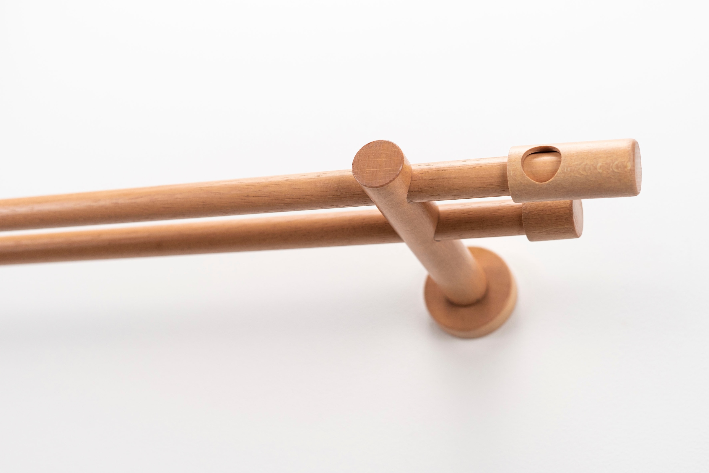 GARESA Gardinenstange "PANDRI" Ø 20 mm 2 läufig-läufig Wunschmaßlänge Vorha günstig online kaufen