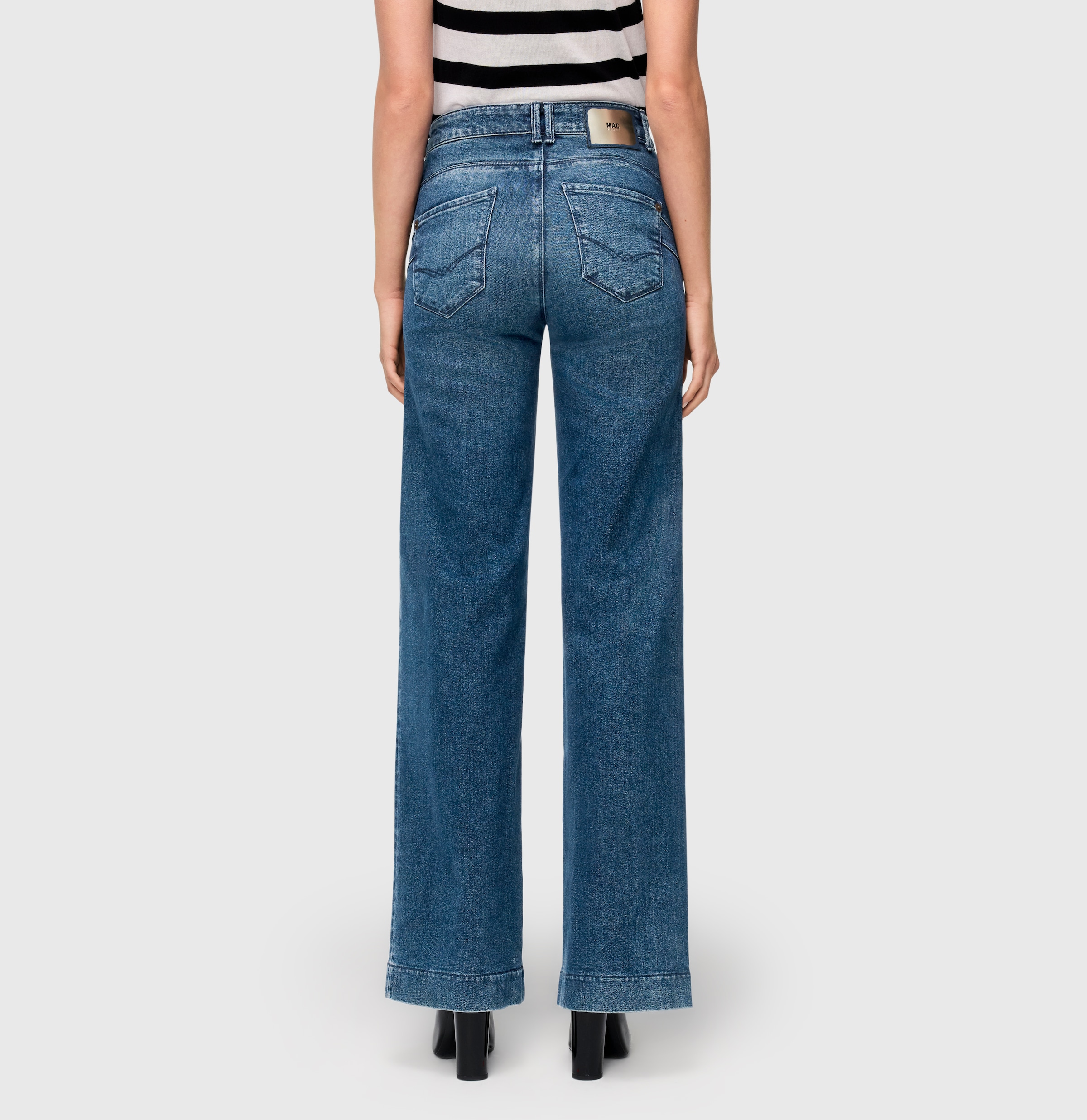 MAC Jerseyhose »Shirt-Hose Palazzo Cropped«