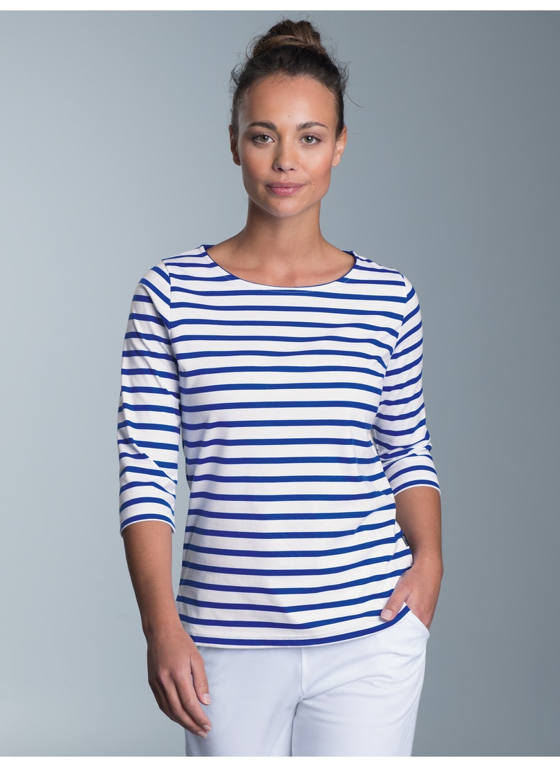 Trigema Longsleeve "TRIGEMA Dreiviertelarm Shirt mit Ringelmuster" 1 Stk. günstig online kaufen