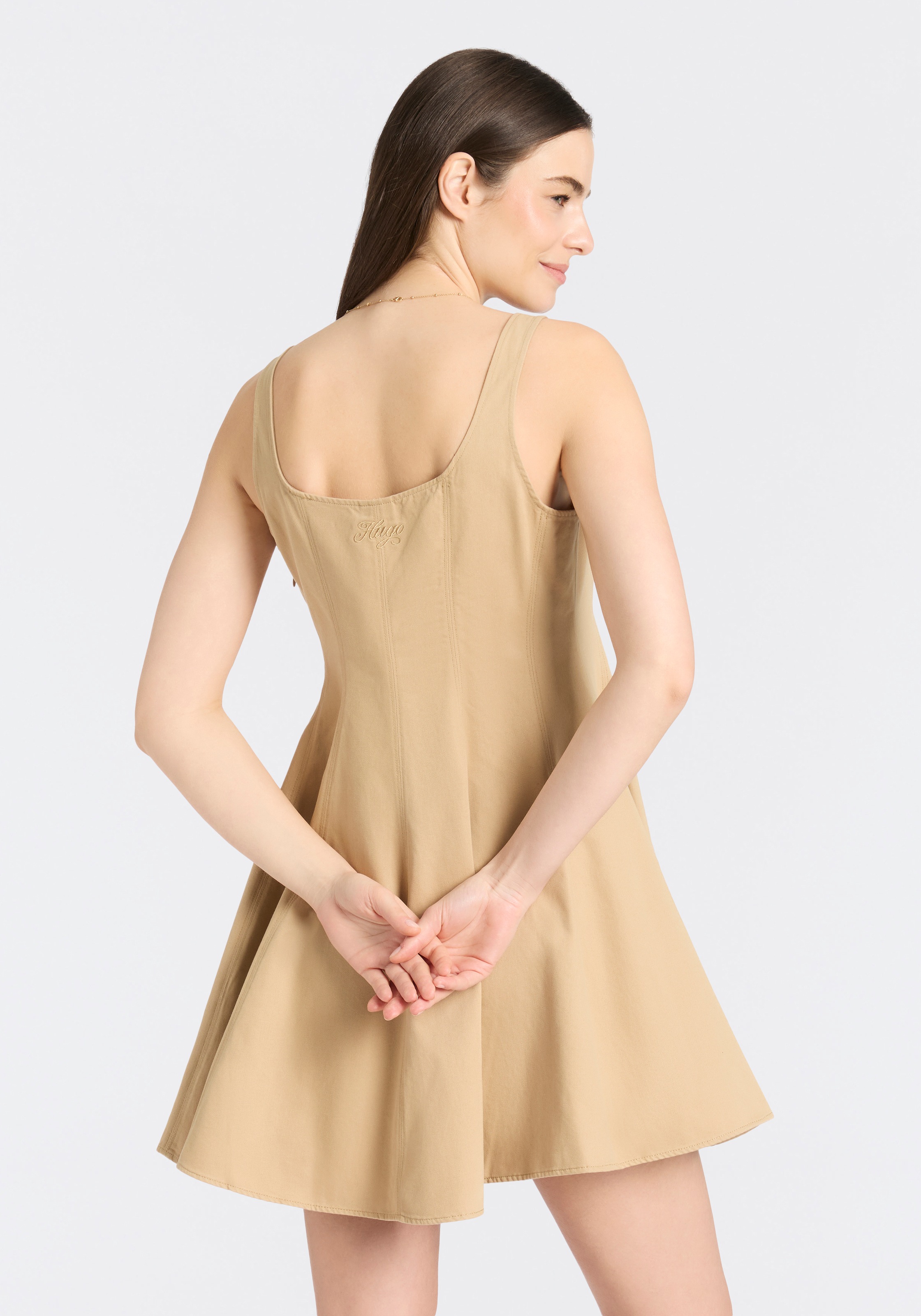 HUGO Blue Minikleid "Kademe" mit ausgestelltem Rockteil günstig online kaufen