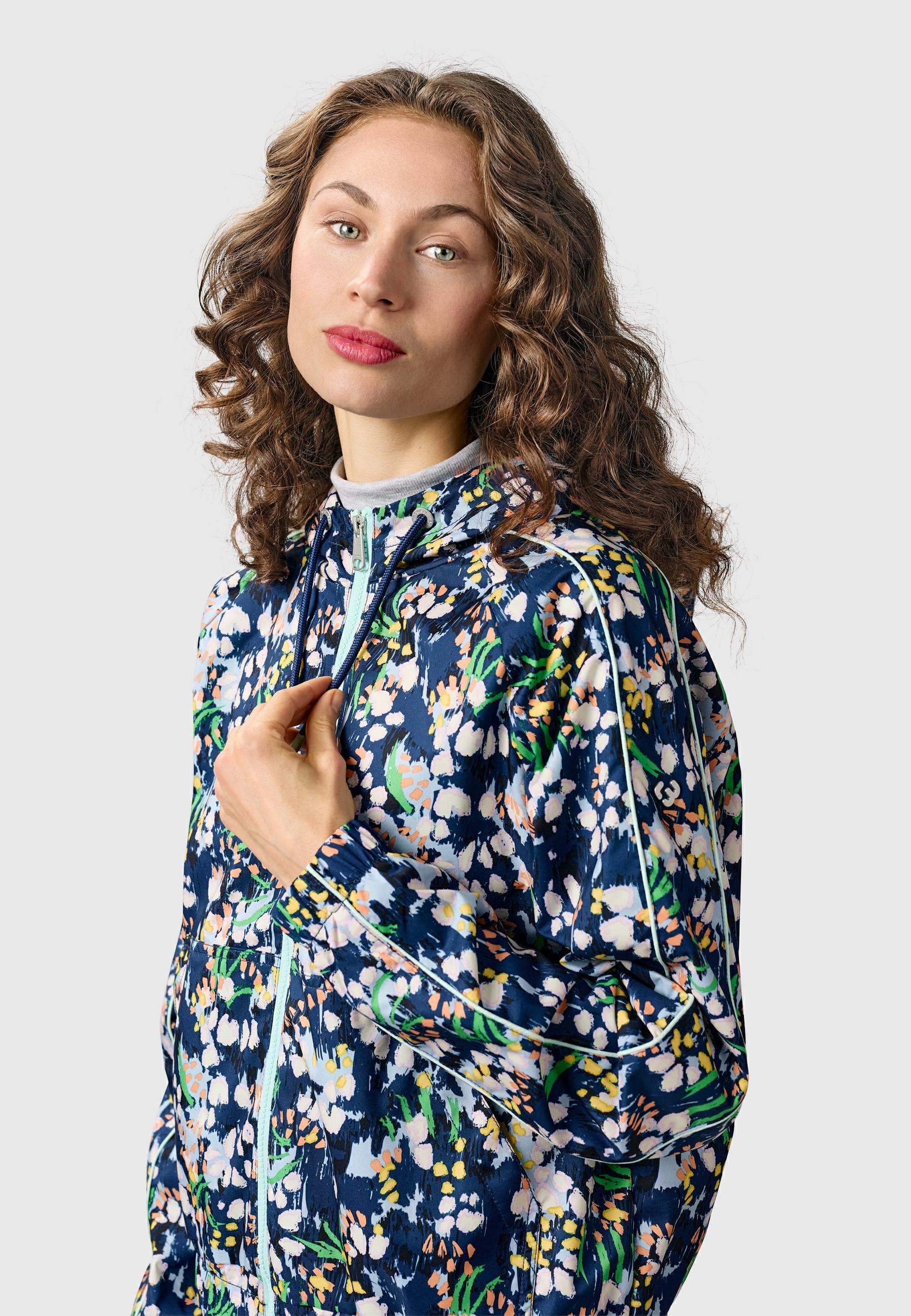 Ragwear Funktionsjacke »Andrin Print« mit Kapuze Gemusterte funktionale Übergangsjacke