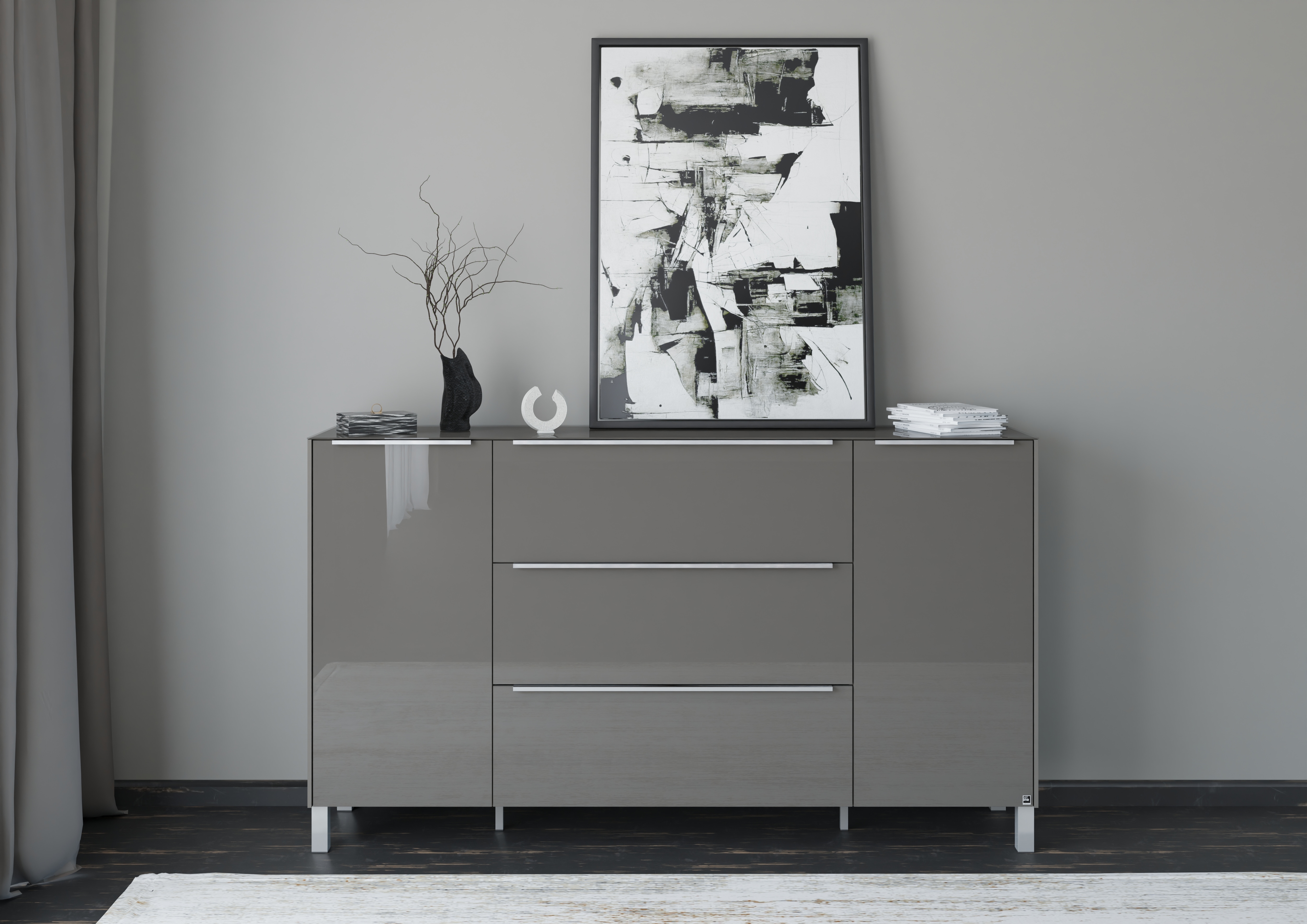 set one by Musterring Sideboard "Reno" 1 Stk. tlg. Mit Vierkantfuß in diversen Farben, 106 cm Höhe & Farbauswahl