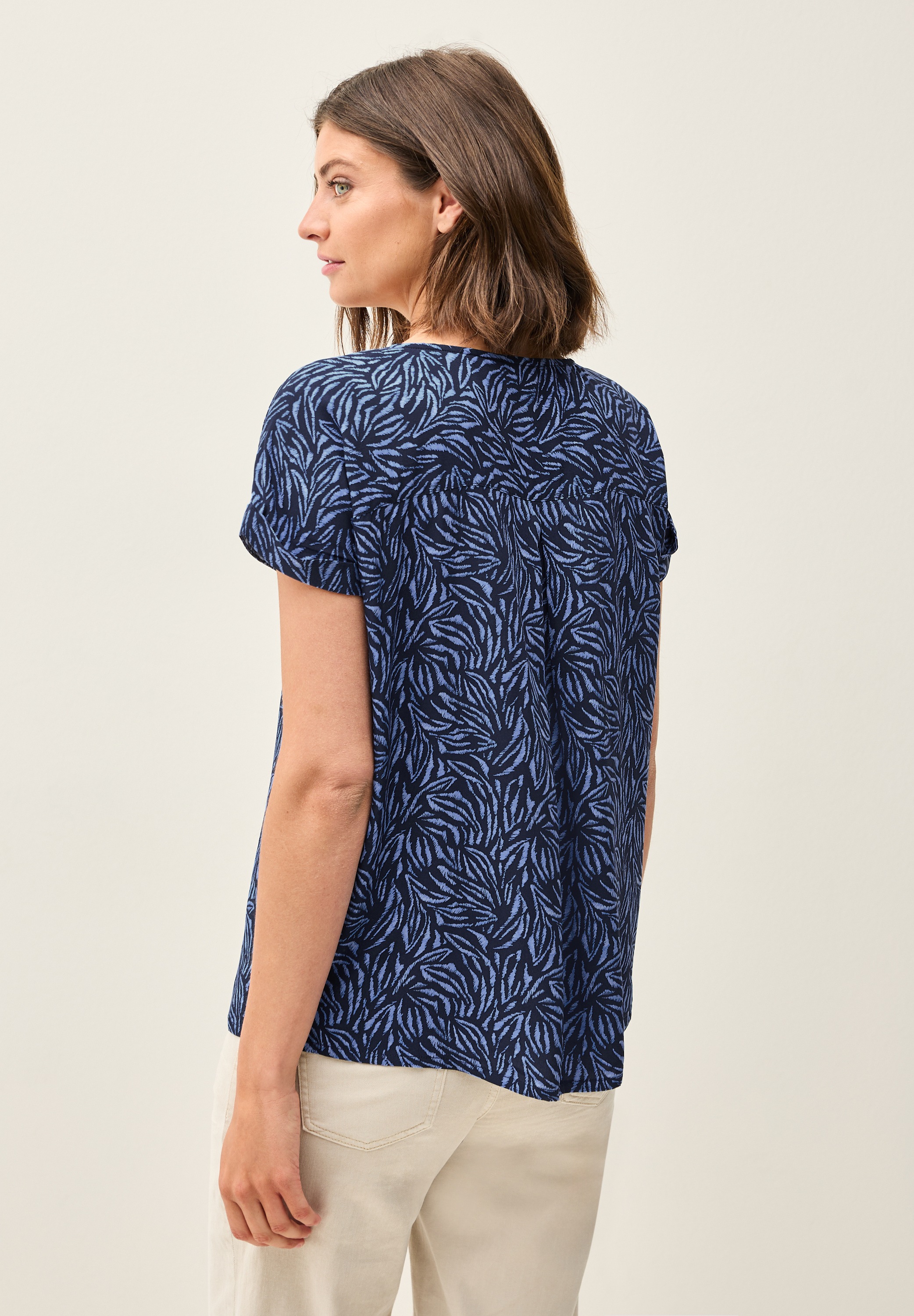 Cecil Kurzarmbluse, mit All-Over Print günstig online kaufen