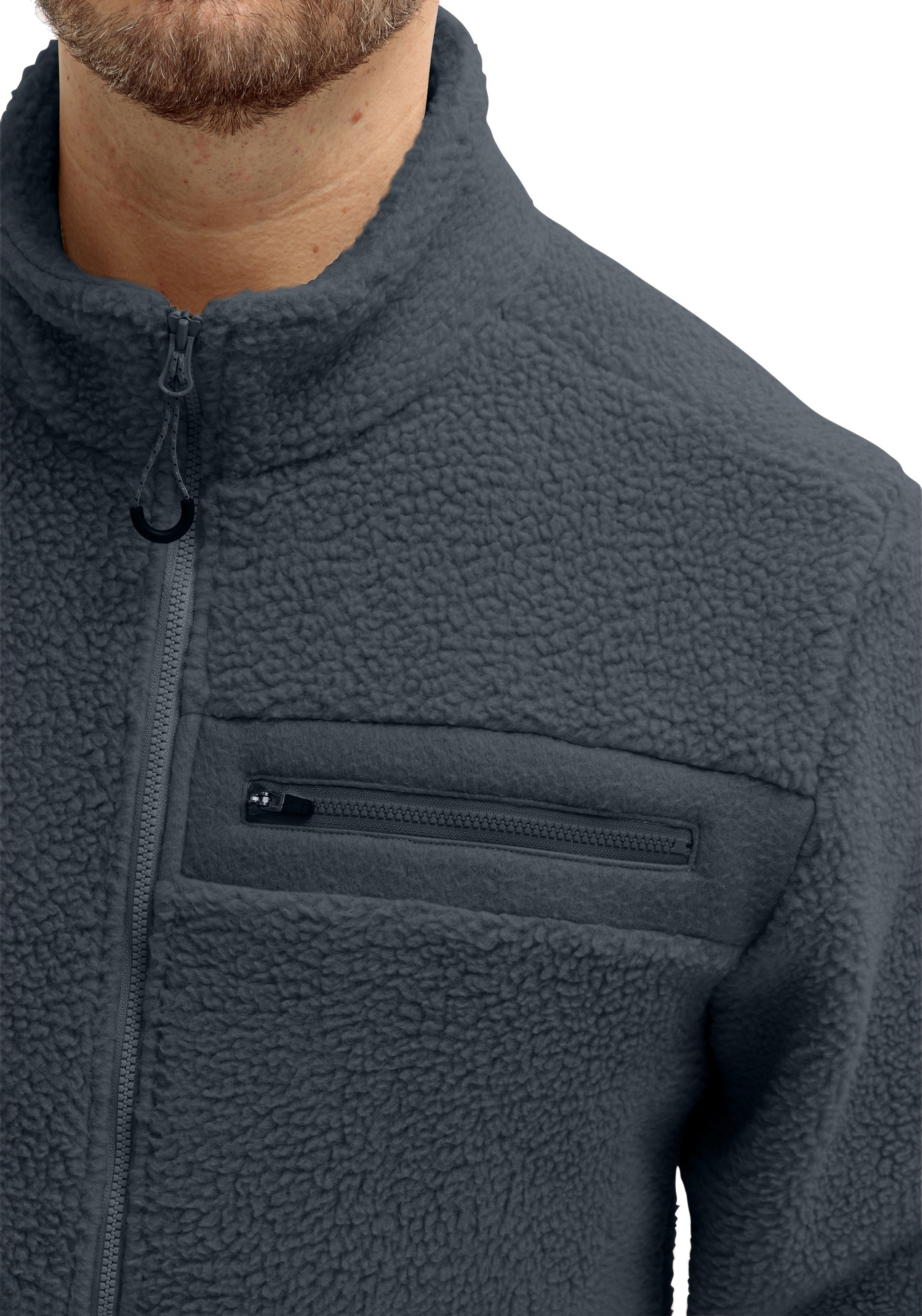 Maier Sports Fleecejacke »Racka M«, Herren Fleece, funktioneller Midlayer, Full-Zip