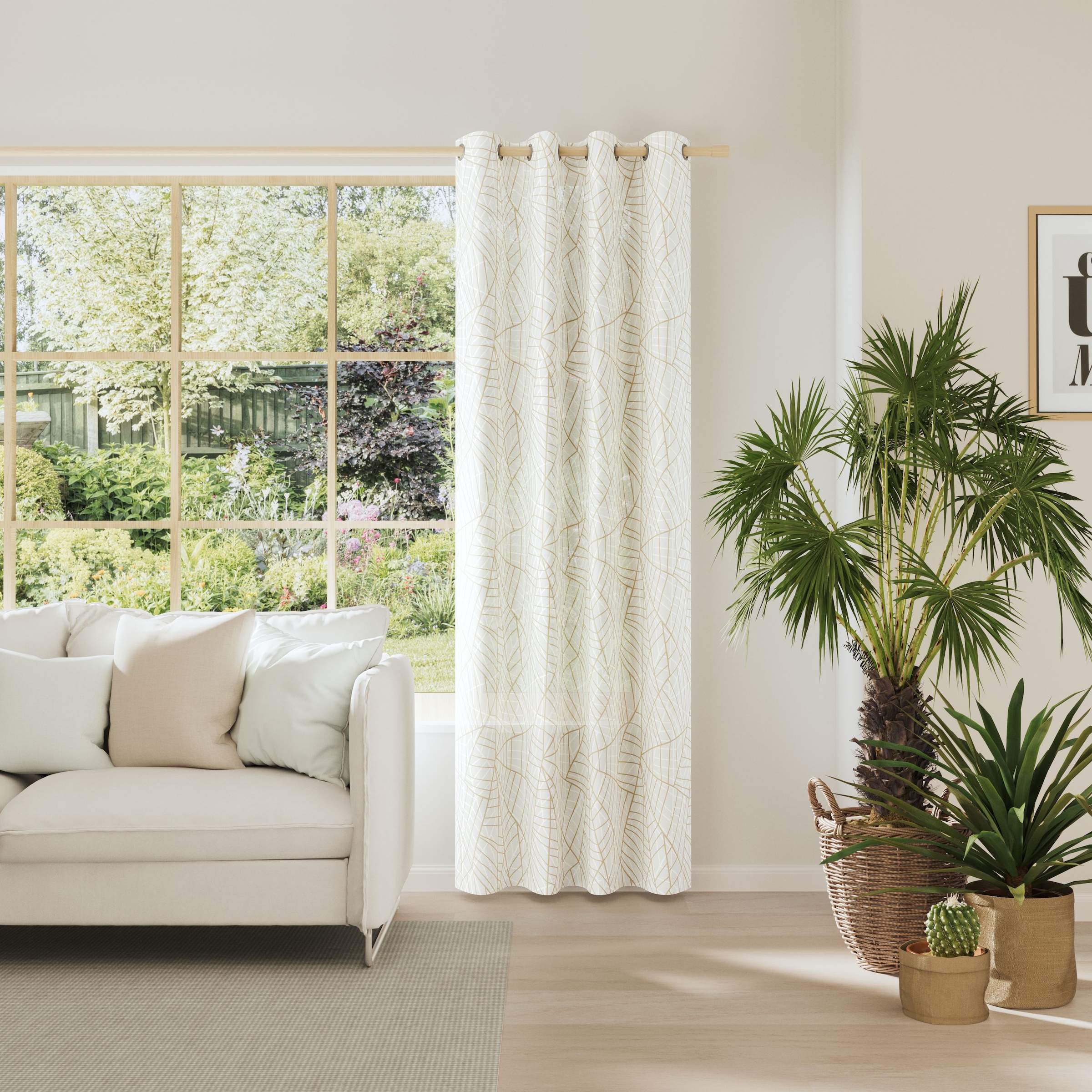 Neutex for you Vorhang "SIMPLY" Ösen 1 Stk. tlg. Druckstoff mit Grafikdesign