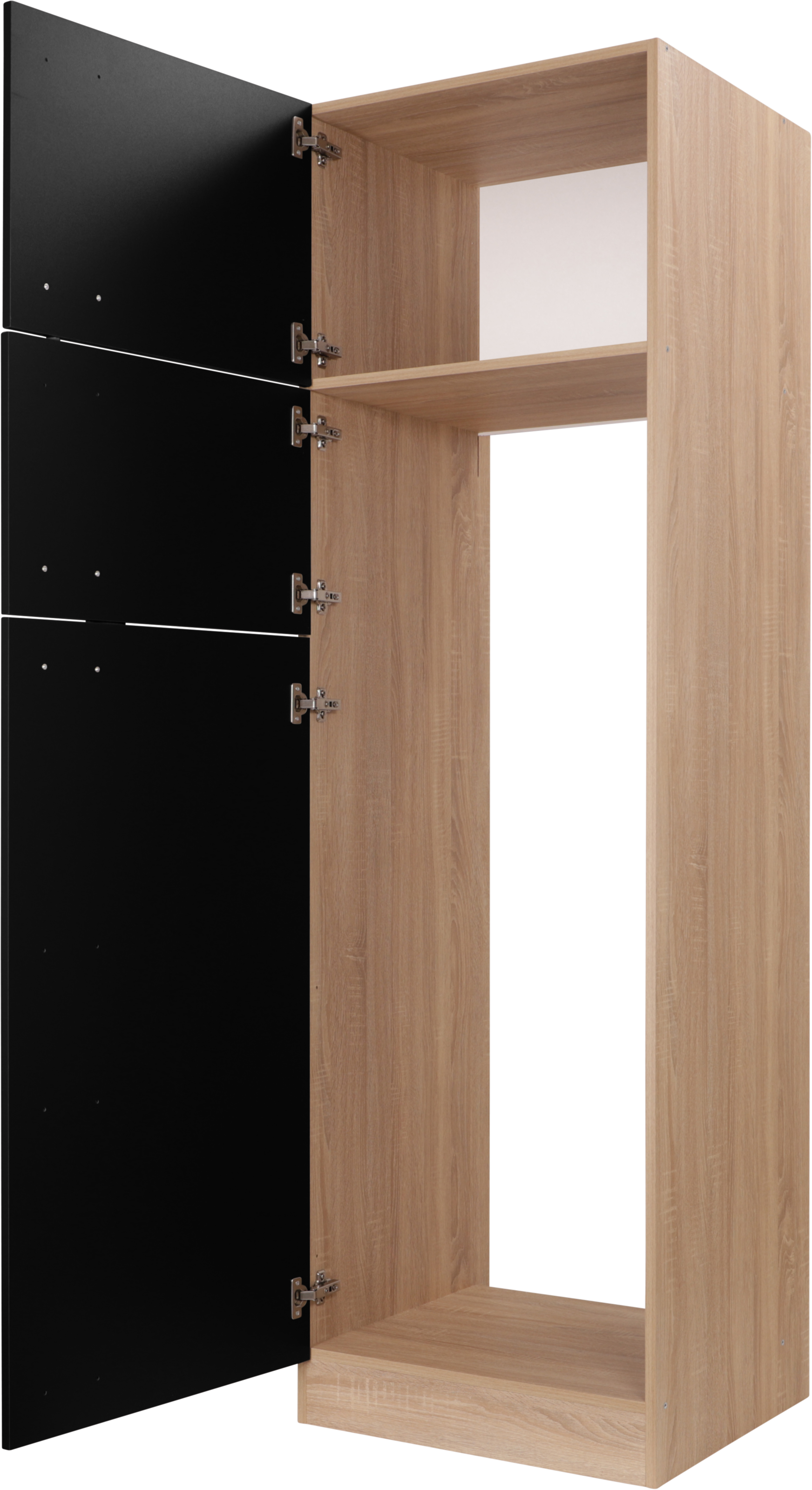 RESPEKTA Kühlumbauschrank »Merle« Breite 60 cm, Türen wechselseitig anschlagbar, Griffe aus Metall