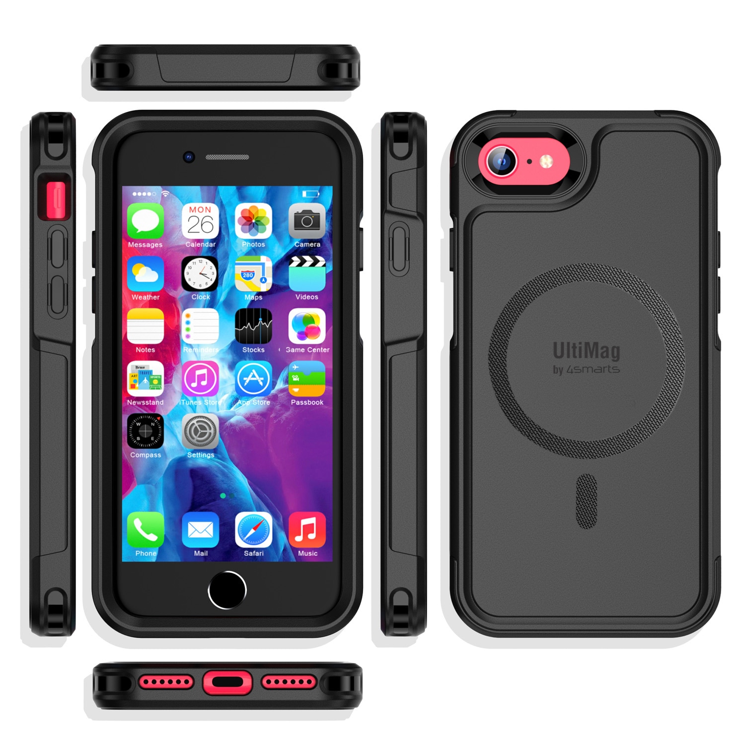 4smarts Handyhülle »Defend Case UltiMag für Apple iPhone 7/8/SE 20/SE 22«, Apple iPhone 7/8/SE 2020/SE 2022, Backcover, Schutzhülle, Handyschutzhülle, Case, Schutzcase, stoßfest
