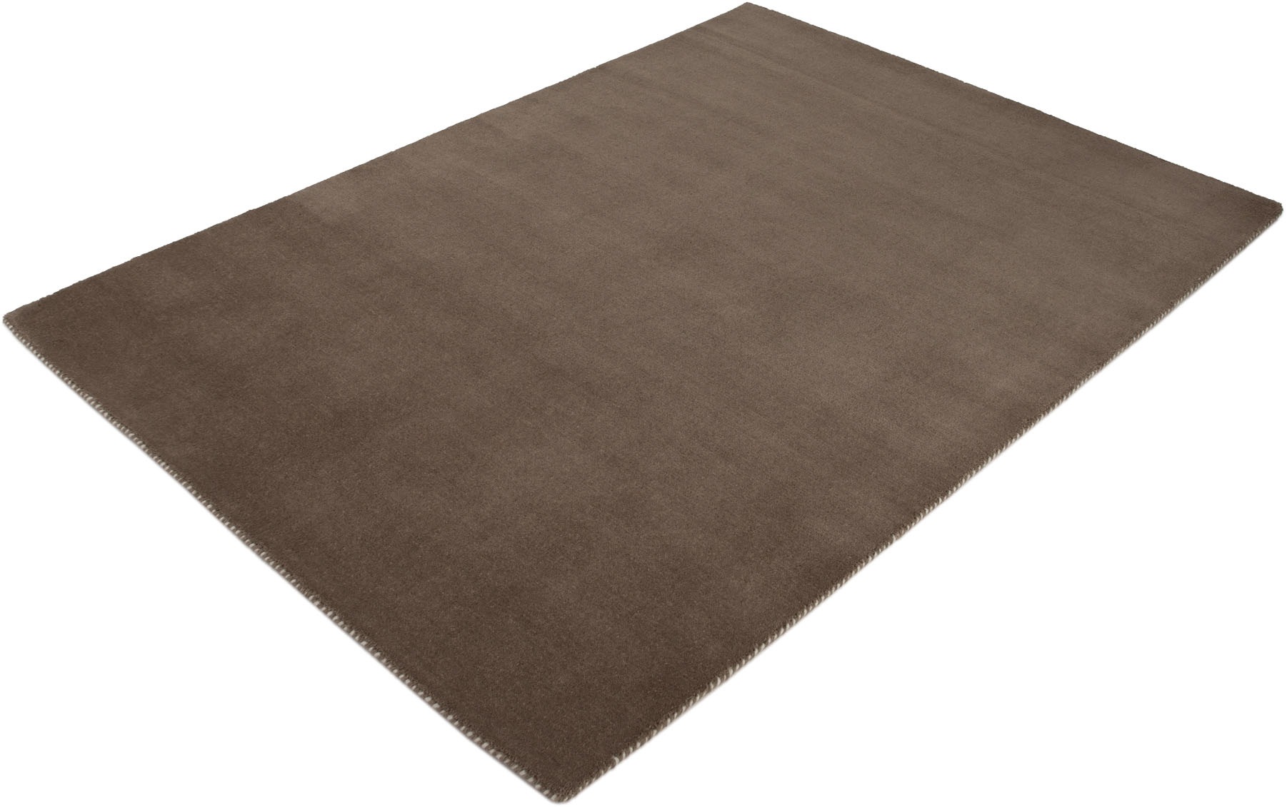 Thumbnail - carpetfine Wollteppich "Gabbeh Lola Uni" rechteckig 14 Höhe mit natürlichem Pflanzenmaterial von Hand gewebt, auch in Ru...