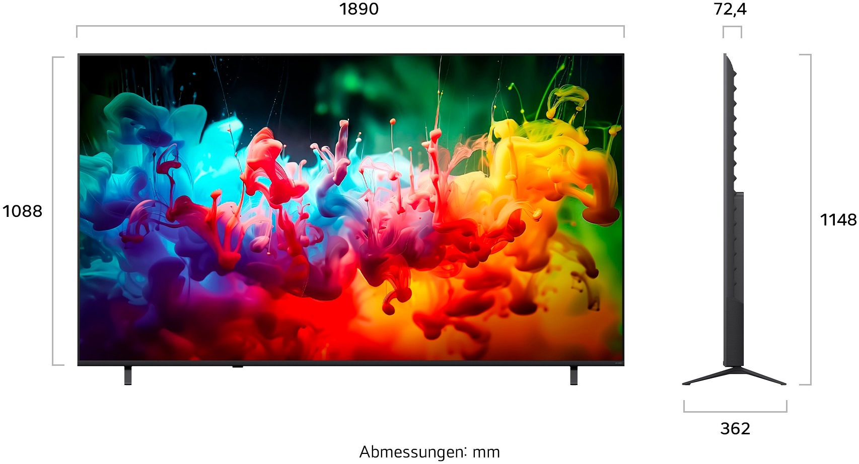 LG QNED-Fernseher »85QNED70B6A« 215 cm/85 ″ Smart-TV
