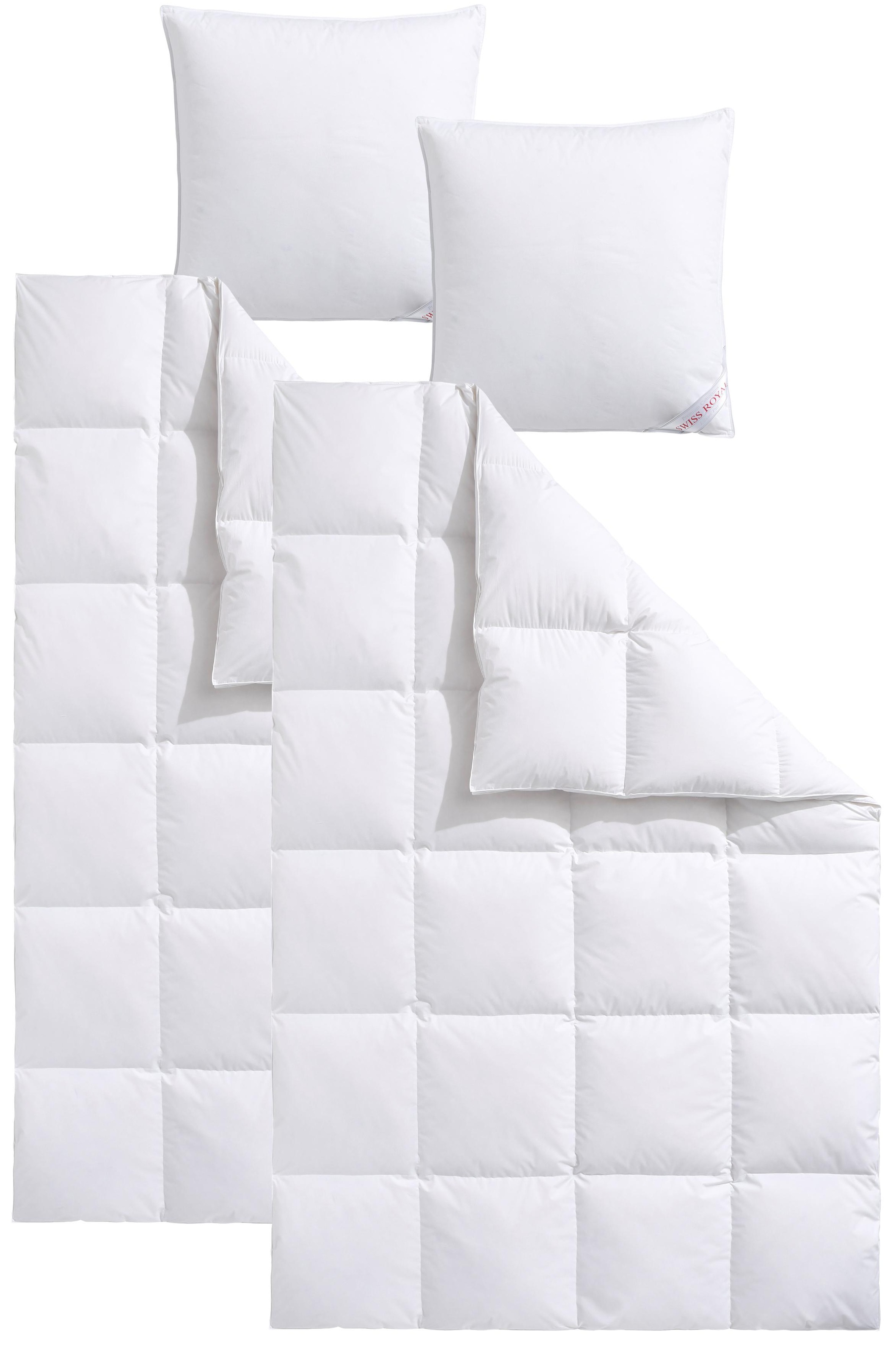 Haeussling Daunenbettdecke + Kopfkissen "Swiss Royal" Bettdecken-Set mit Ko günstig online kaufen