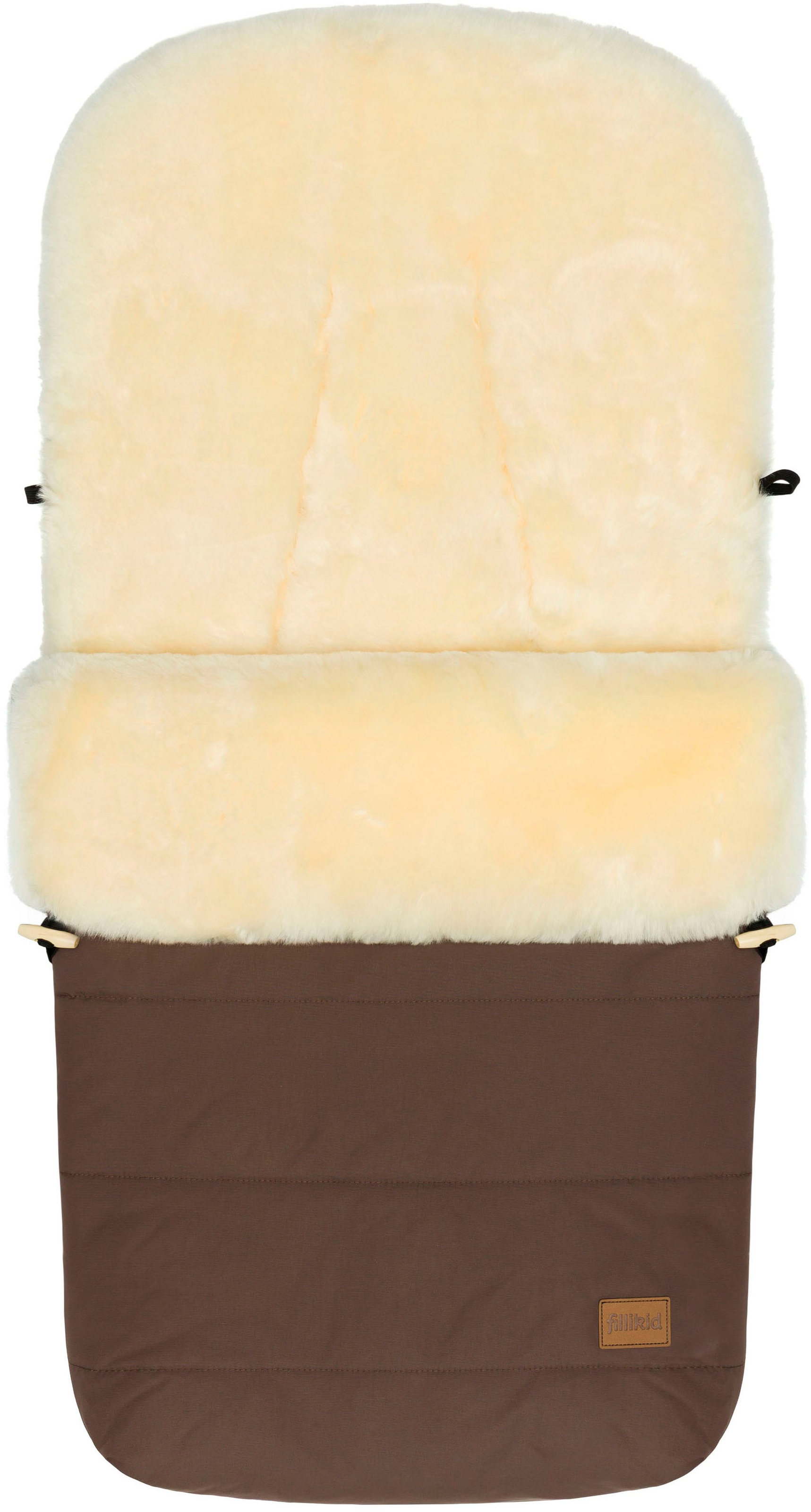 FILLIKID Kinder Fußsack "Bernina Lammfell, Winterfußsack", braun, Lammfell, Polyester, Fußsäcke