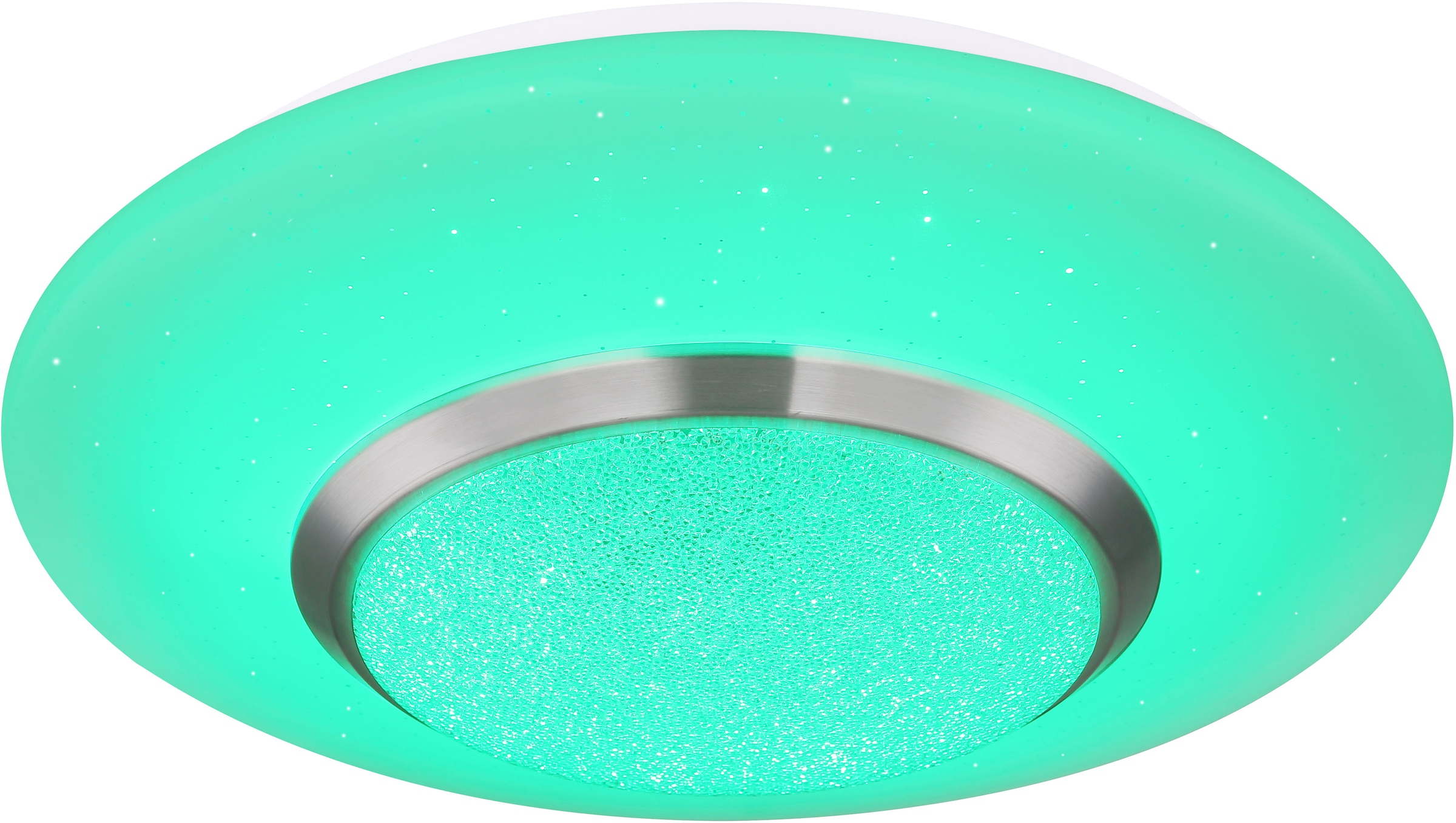 GLOBO LIGHTING LED Deckenleuchte »CANDIDA«, Leuchtmittel LED-Modul | LED fest integriert, Deckenlampe/rund/Wohnzimmer/Schlafzimmer/rot-blau-grün