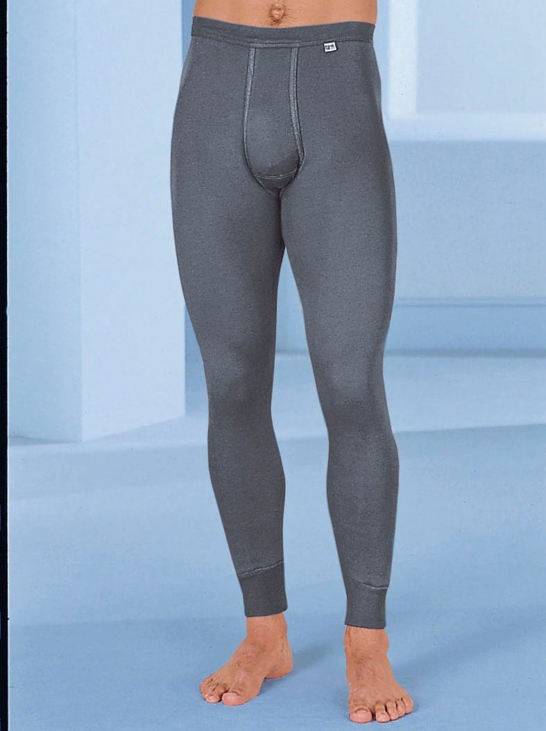 KUMPF Herren Lange Unterhose, Gr. 6, grau, 100% Baumwolle, Unterhosen