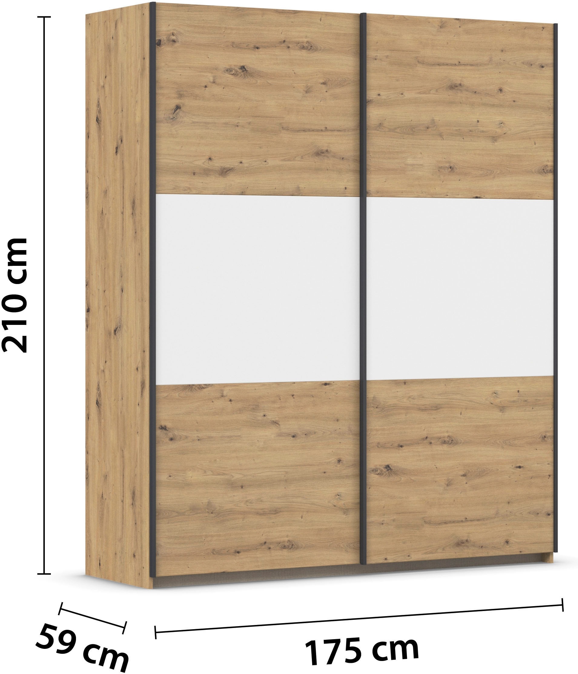 rauch Schwebetürenschrank »Kleiderschrank Schrank Garderobe Garderobenschrank Wäscheschrank NEO«, (in 3 verschiedenen Ausstattungen BASIC/CLASSIC/PREMIUM), mit großzügigem Stauraum und vielfältigen Farbkombinationen