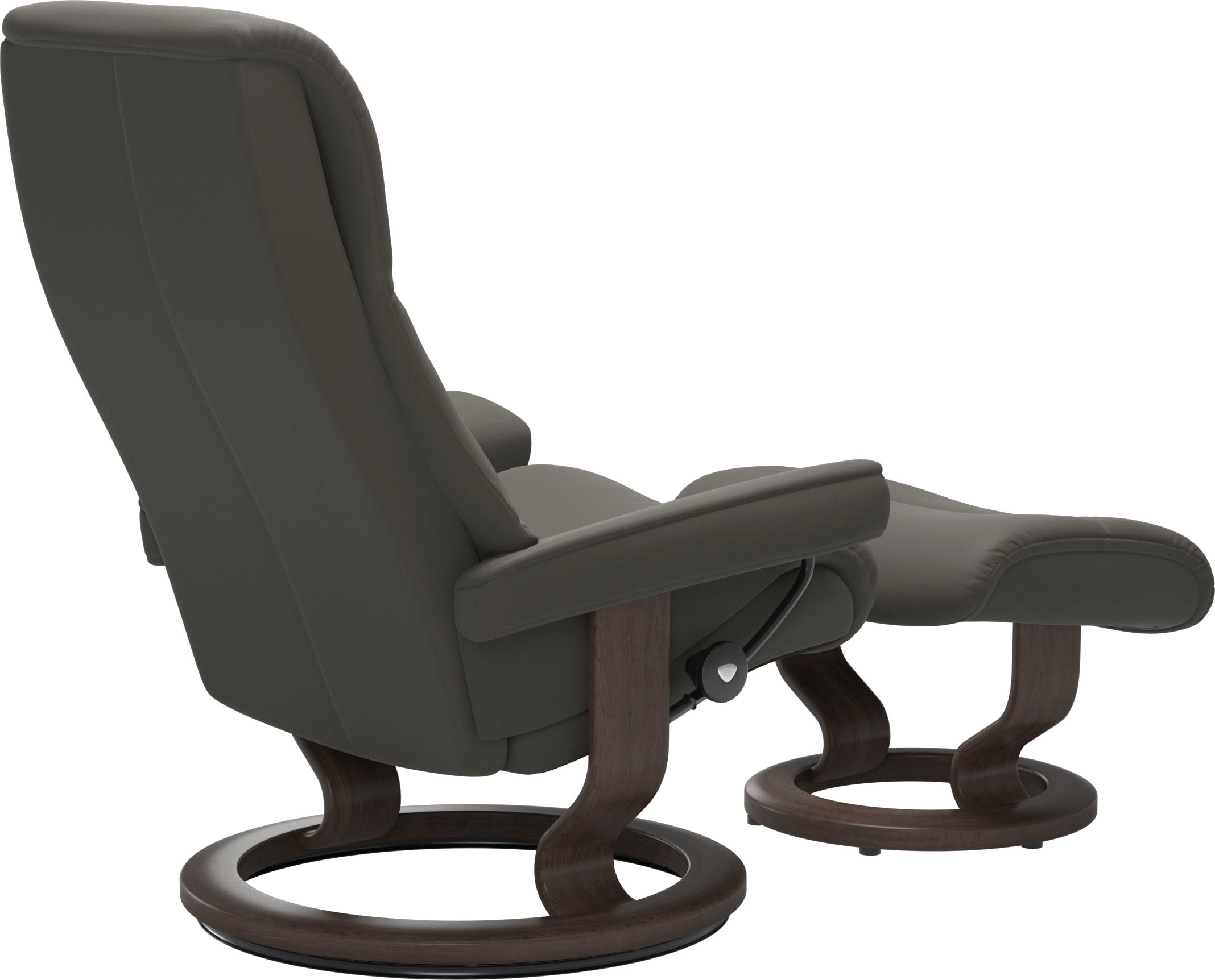 Stressless® Relaxsessel »View«, (Set, Relaxsessel mit Hocker), mit Classic Base, Größe S,Gestell Wenge