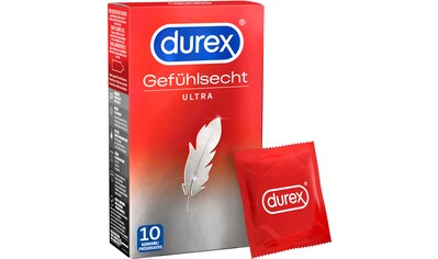 durex Kondome »Gefühlsecht Ultra«, (Packung, 10 St.), 20% dünneres Material an der Spitze kaufen