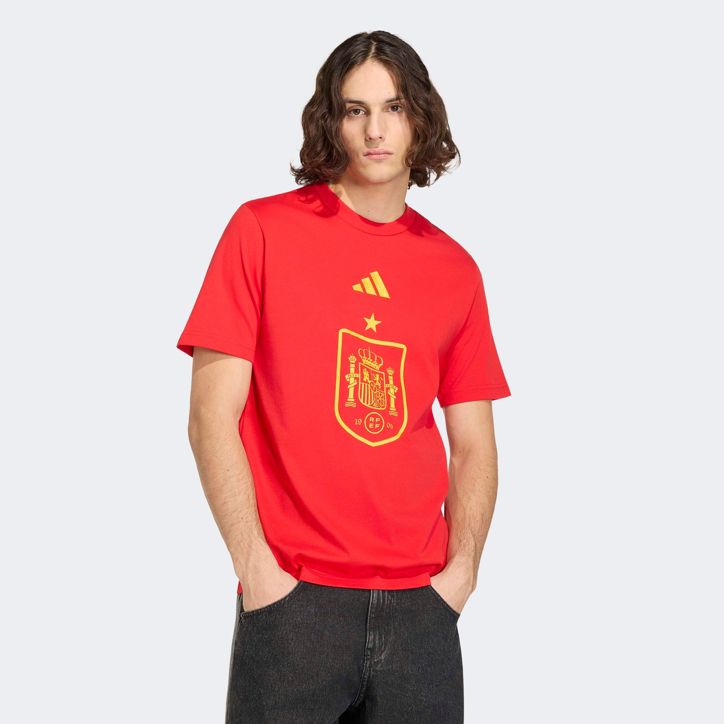 adidas Performance T-Shirt "FEF DNA GR TEE" ohne Verschluss, aus Baumwolle, mit Rundhalsausschnitt