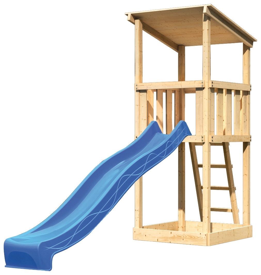 KONIFERA Kinder Spielturm "Anna", beige, Holzwerkstoff, B:107cm H:270cm T:107cm, Spieltürme, BxTxH: 107x107x270 cm