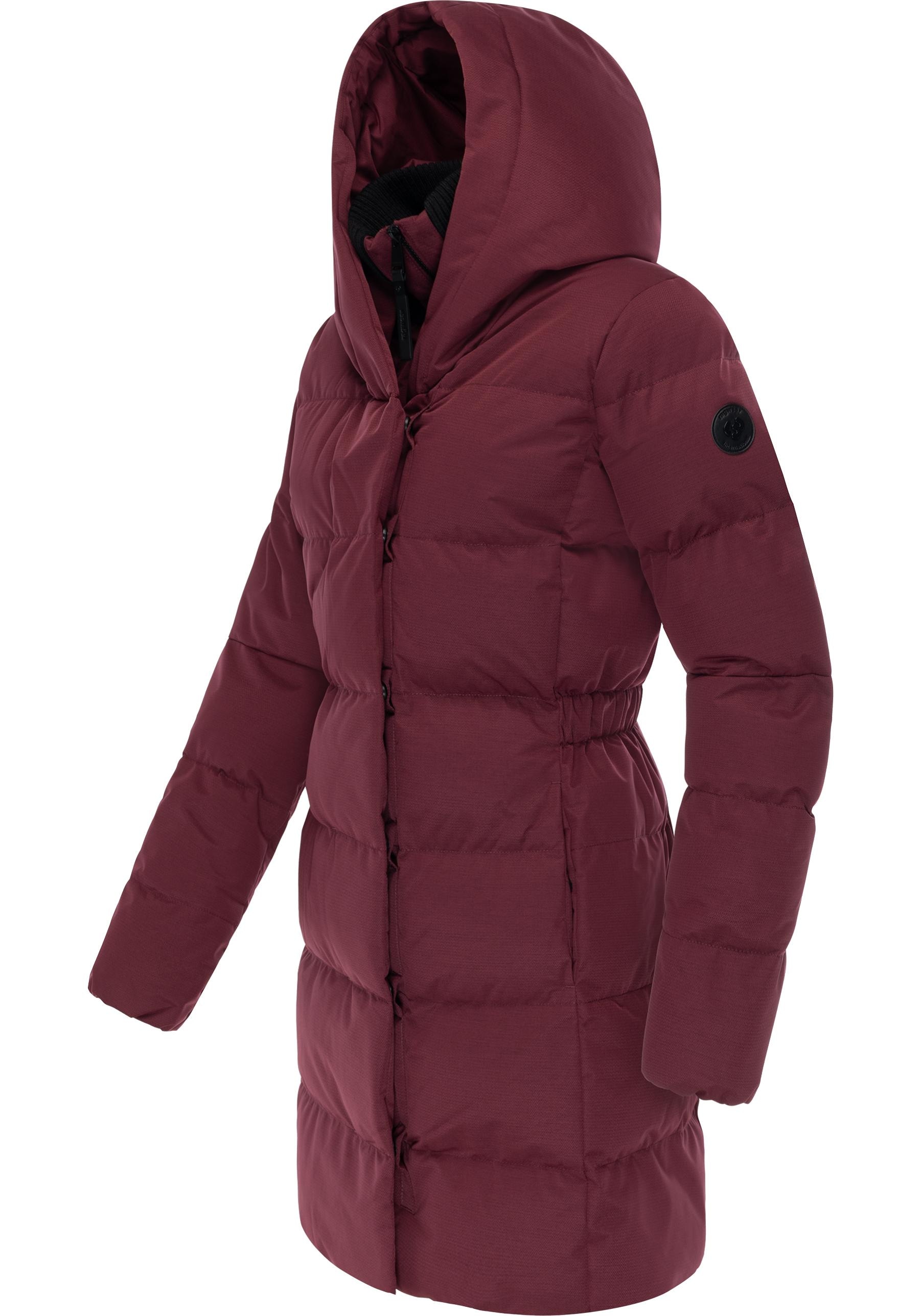 Ragwear Steppmantel »Niani YOUMODO«, Warmer Wintermantel mit hohem Kragen und Kapuze