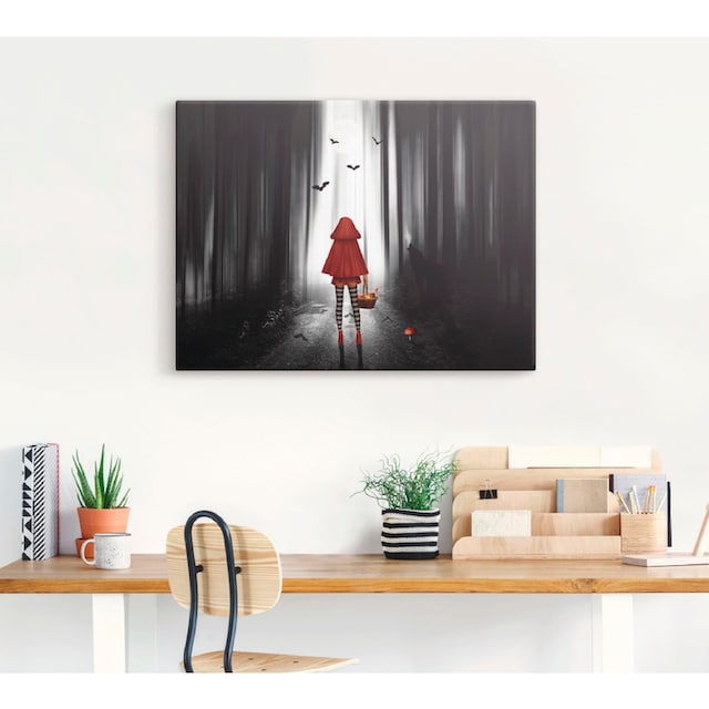 Artland Wandbild »Das Rotkäppchen auf High Heels«, Dark Fantasy, (1 St.),  als Alubild, Outdoorbild, Leinwandbild, Poster in verschied. Größen | BAUR