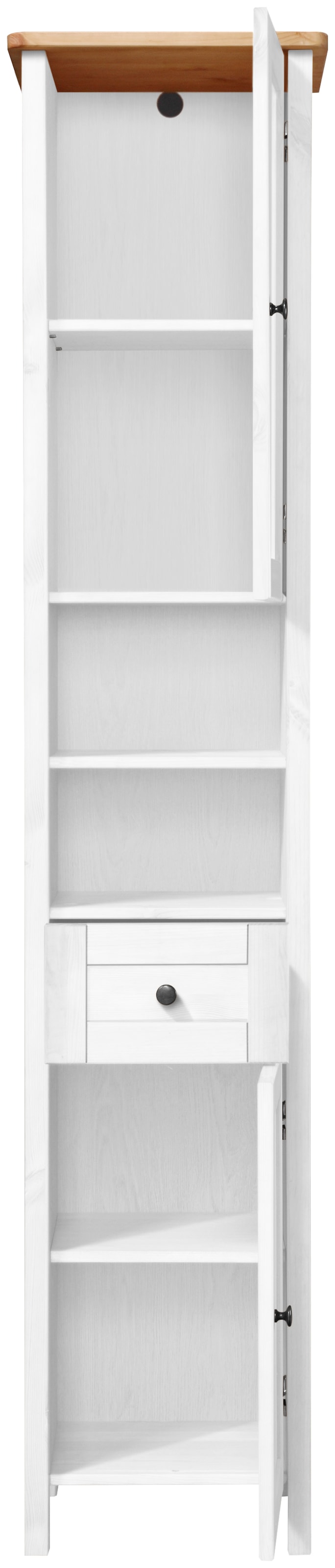 welltime Hochschrank »Sylt«, Badmöbel im Landhaus-Stil, Breite 40 cm, aus Massivholz