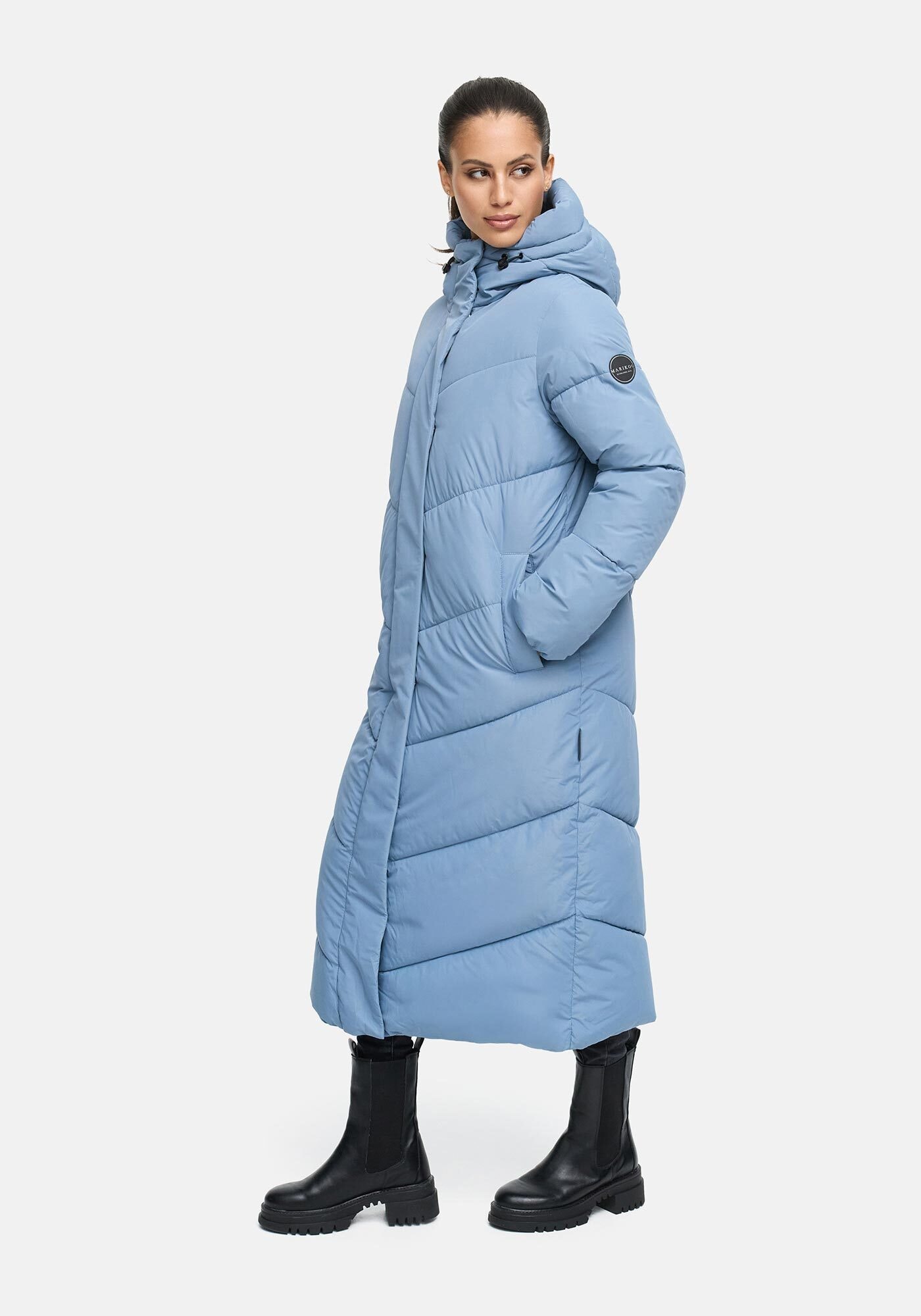 Marikoo Winterjacke »Ranja«, extra langer Damen Winter Steppmantel
