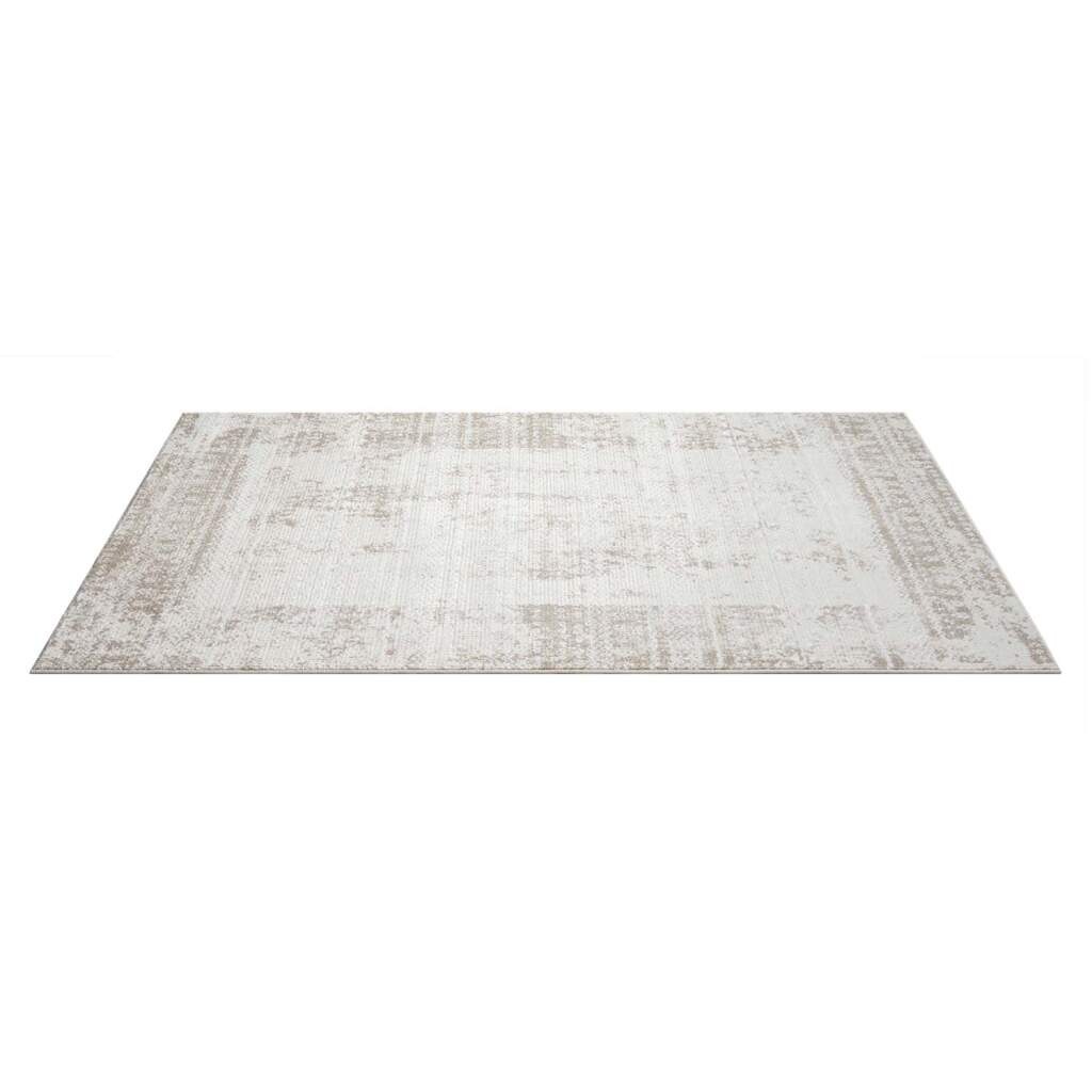 Teppich CARPET CITY "ANTIK232", beige (creme), B:80cm H:10mm L:150cm, Polyester, Teppiche, Teppich, Kurzflor, 3D-Optik, Klassisch-Modern für Wohnzimmer, Schlafzimmer 2