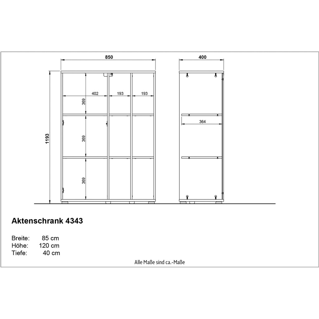 GERMANIA Büromöbel-Set »Fintona«, inklusive Winkelschreibtisch und Aktenschrank