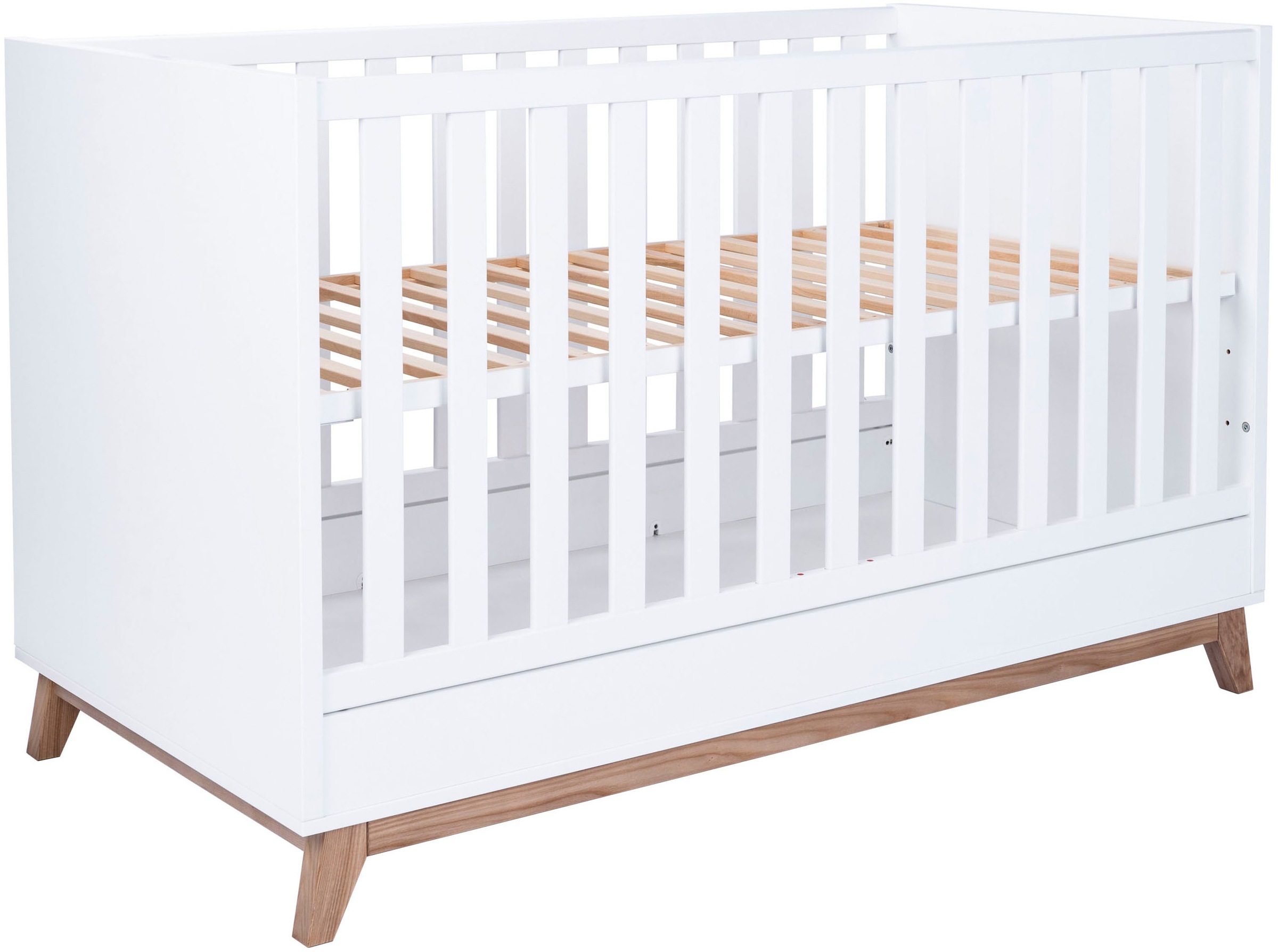 Babymöbel-Set ARTHUR BERNDT "Babyzimmer Set »Lina« 3-teilig", weiß (kreideweiß), B/H: 70cm x 140cm, Hartfaserplatte, Holzwerkstoff, Massivholz, Melamin, Metall, Schlafzimmermöbel-Sets 2
