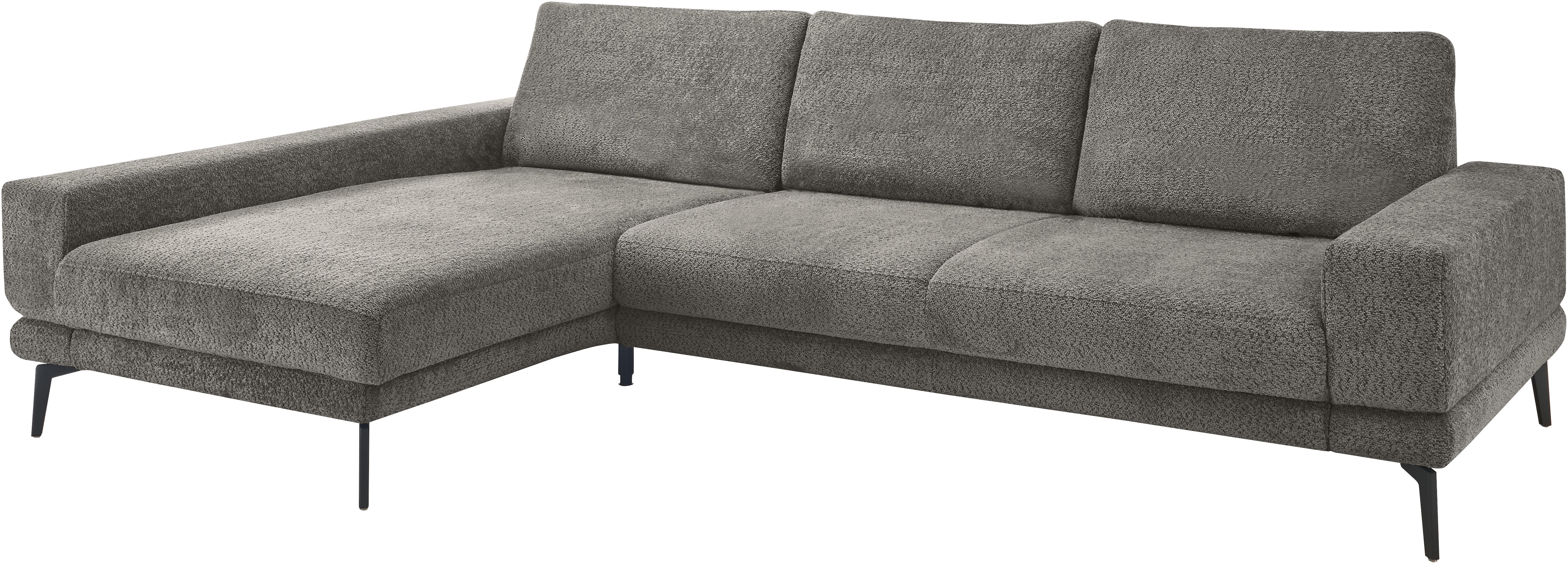 set one by Musterring Ecksofa "SO 3600 optimaler Sitzkomfort in Federkern o. Kaltschaum, 2 Sitzhöhen" Sitzhöhe 44 cm, Kaltschaum, B 293 x T 180 cm, Kama anthrazit