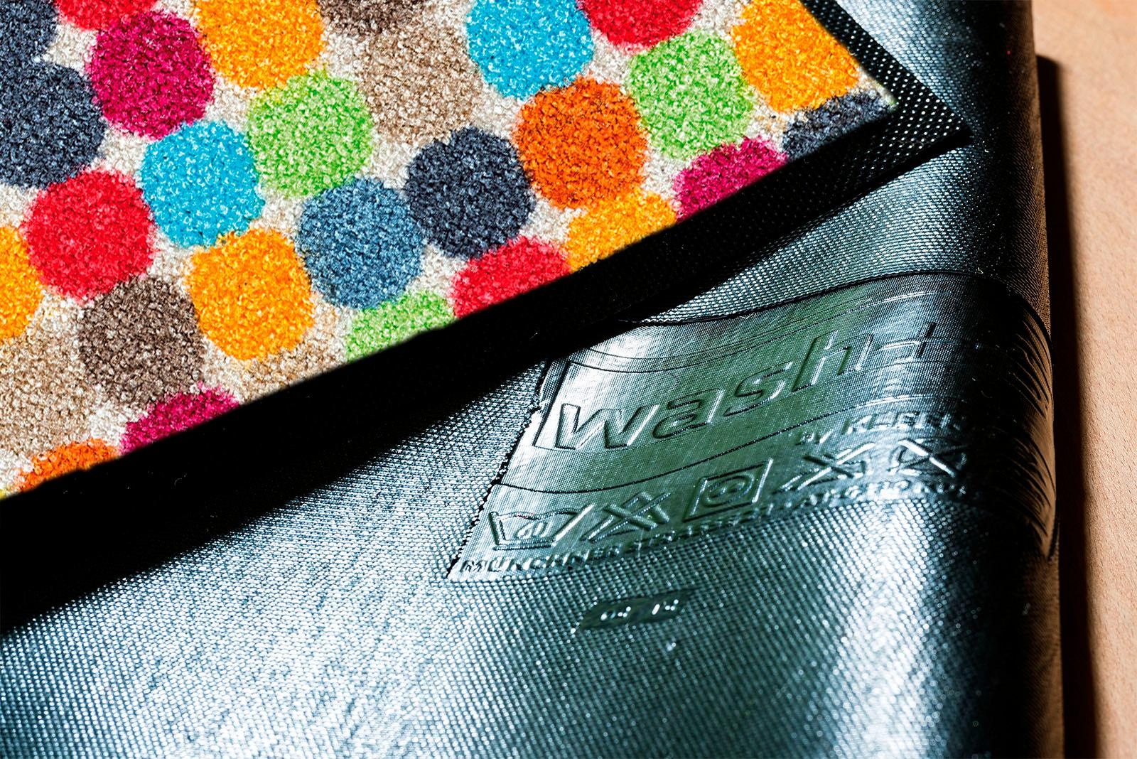wash+dry by Kleen-Tex Fußmatte "Mikado Dots" rechteckig 7 mm Höhe Schmutzfa günstig online kaufen