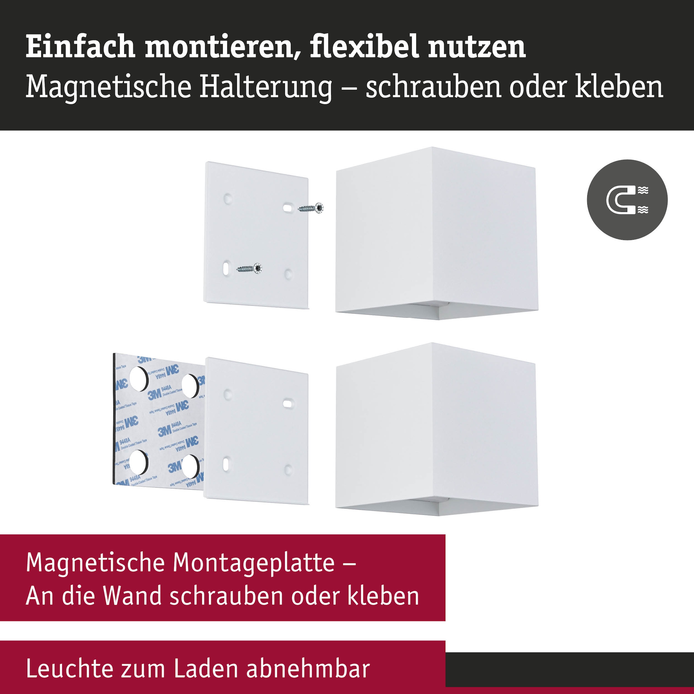 Paulmann LED Wandleuchte »Nyara IP44 2W« LED-Modul 2 Stk. Dämmerungsgesteuerter Bewegungsmelder (HF)