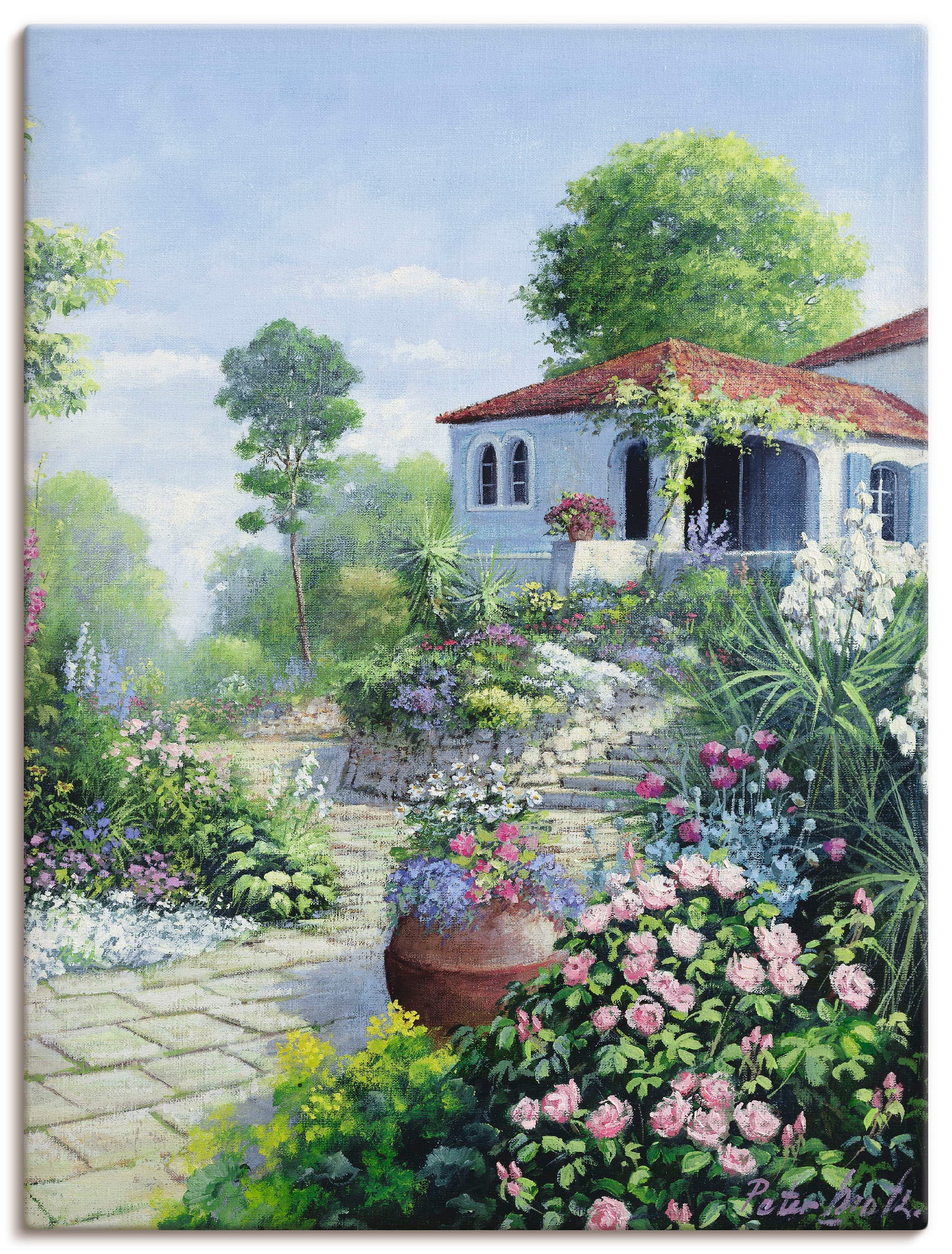 Artland Wandbild »Italienischer Garten (1 in versch. Leinwandbild, | als Garten, BAUR Größen Poster Wandaufkleber St.), kaufen I«, oder