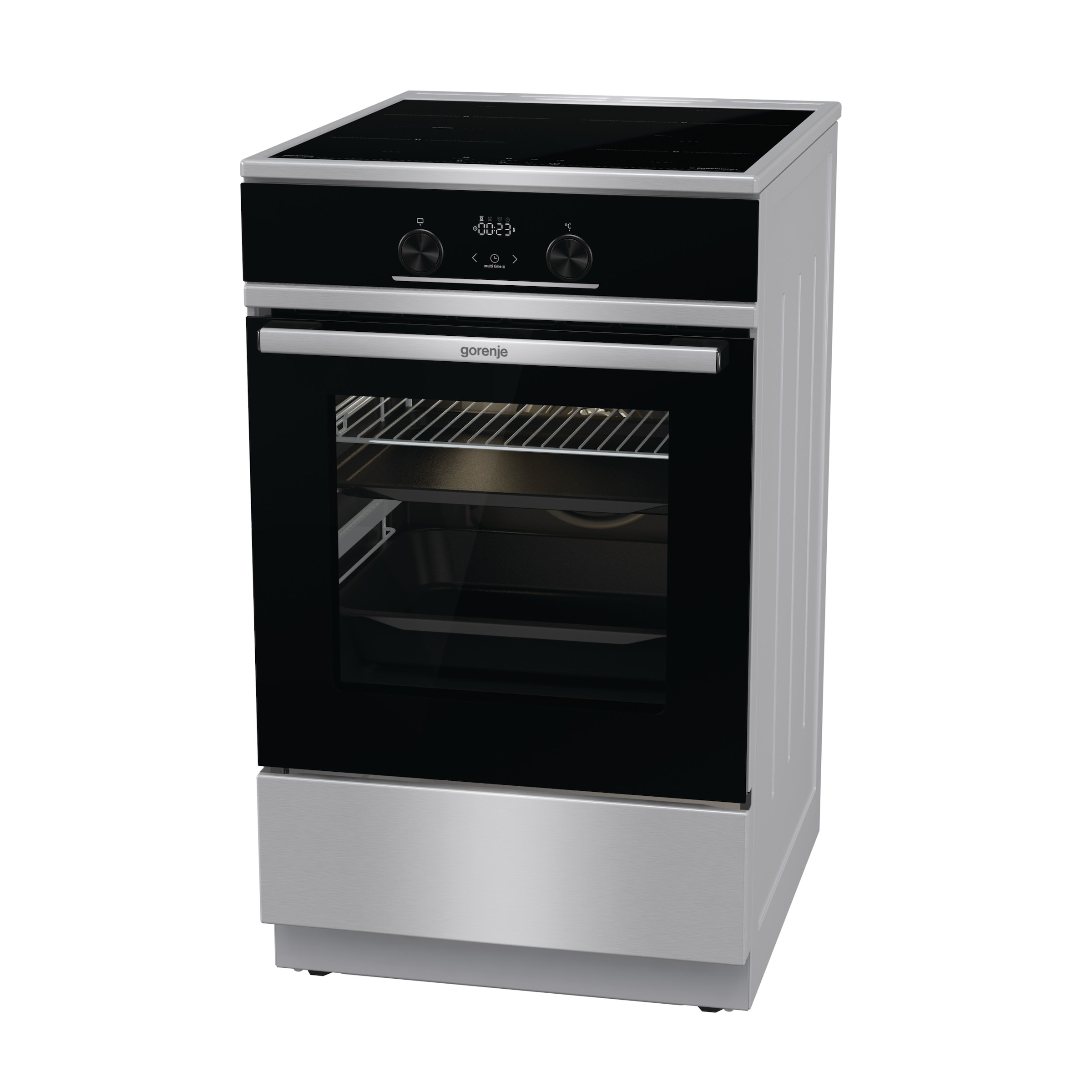 GORENJE Induktions-Standherd »GEITS5C70XPG« mit 1-fach-Teleskopauszug Aqua Clean 1 Stk. tlg. Pizzafunktion mit 275 °C – perfekt für Pizza, Focaccia und mehr!