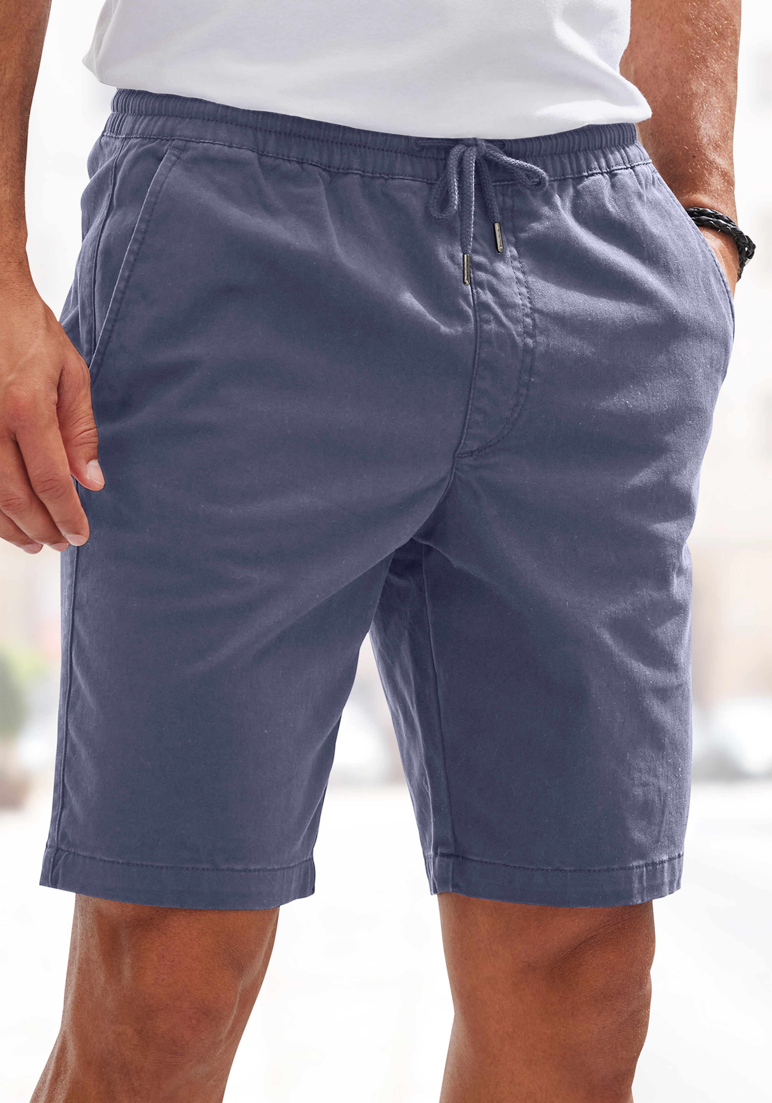 John Devin Shorts "Schlupf Bermuda, Jogger Shorts" kurze Hose aus elastischer Baumwoll-Qualität