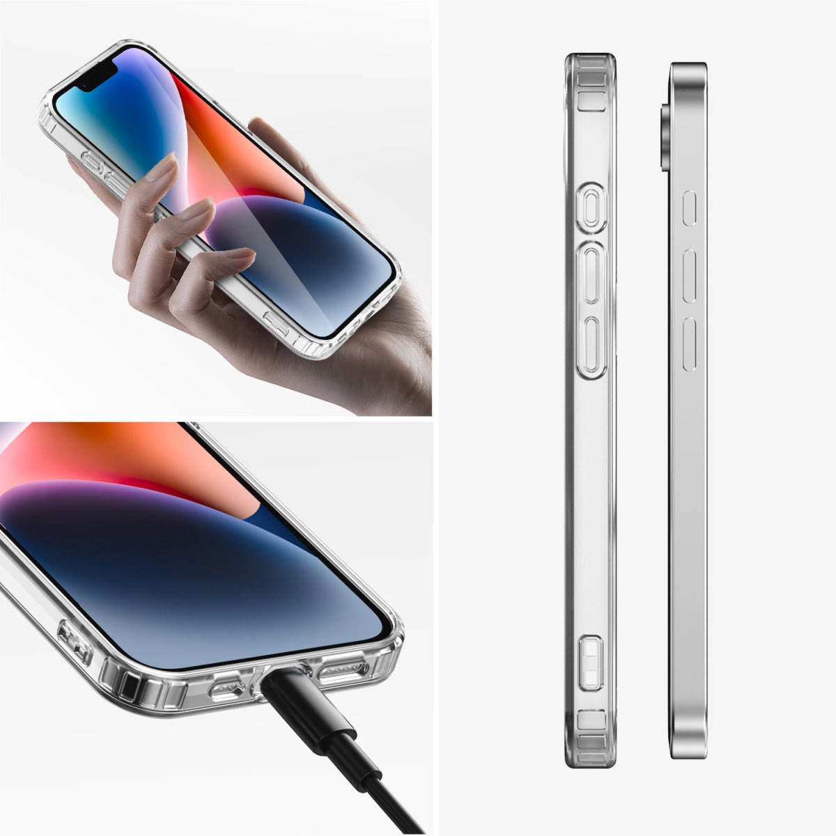 4smarts Handyhülle »360° Premium Protection Set für Apple iPhone SE (4.Gen)«, Backcover, Schutzhülle, Handyschutzhülle, Case, Schutzcase, stoßfest