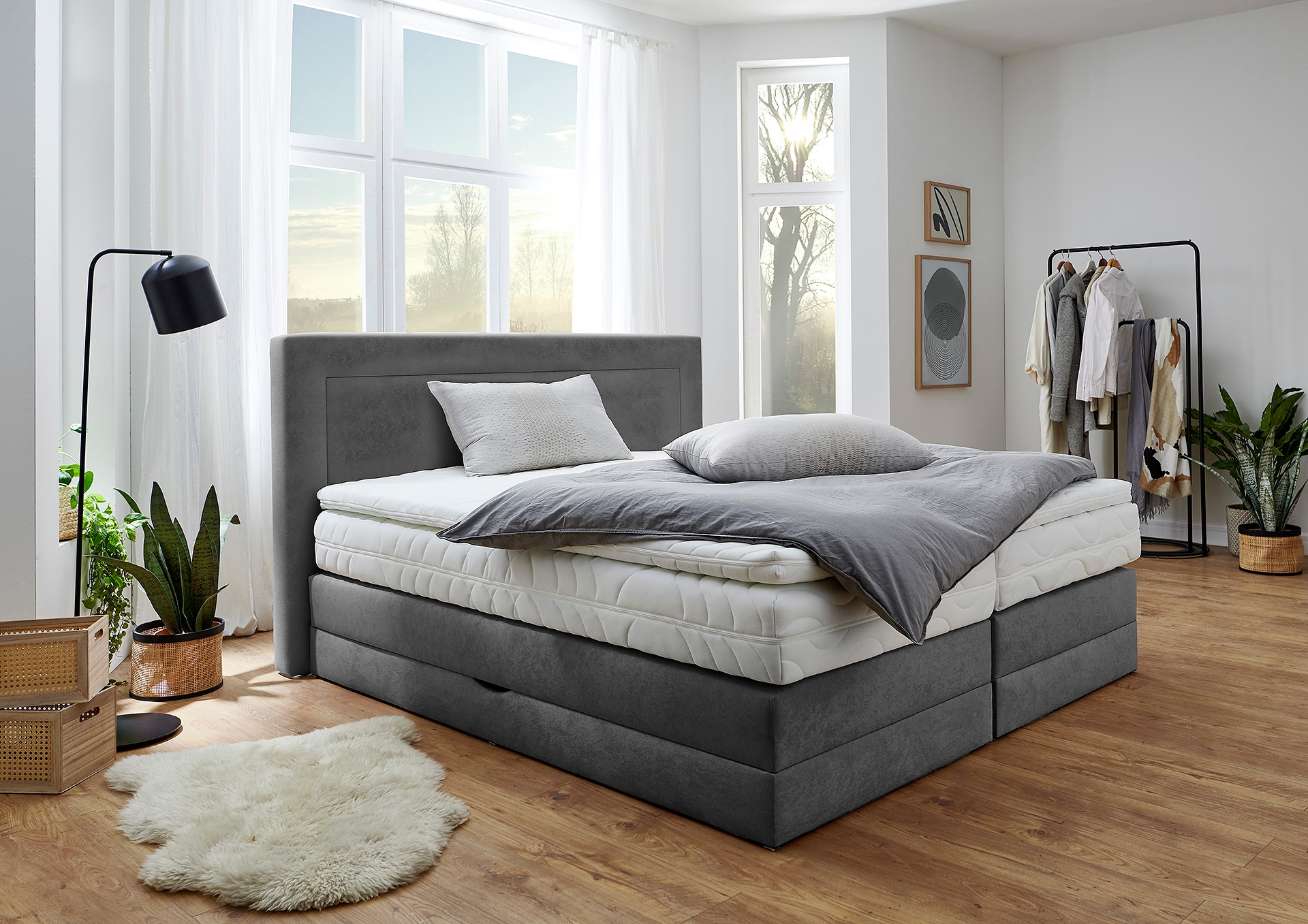 Westfalia Schlafkomfort Boxspringbett, wahlweise mit Bettkasten und Topper