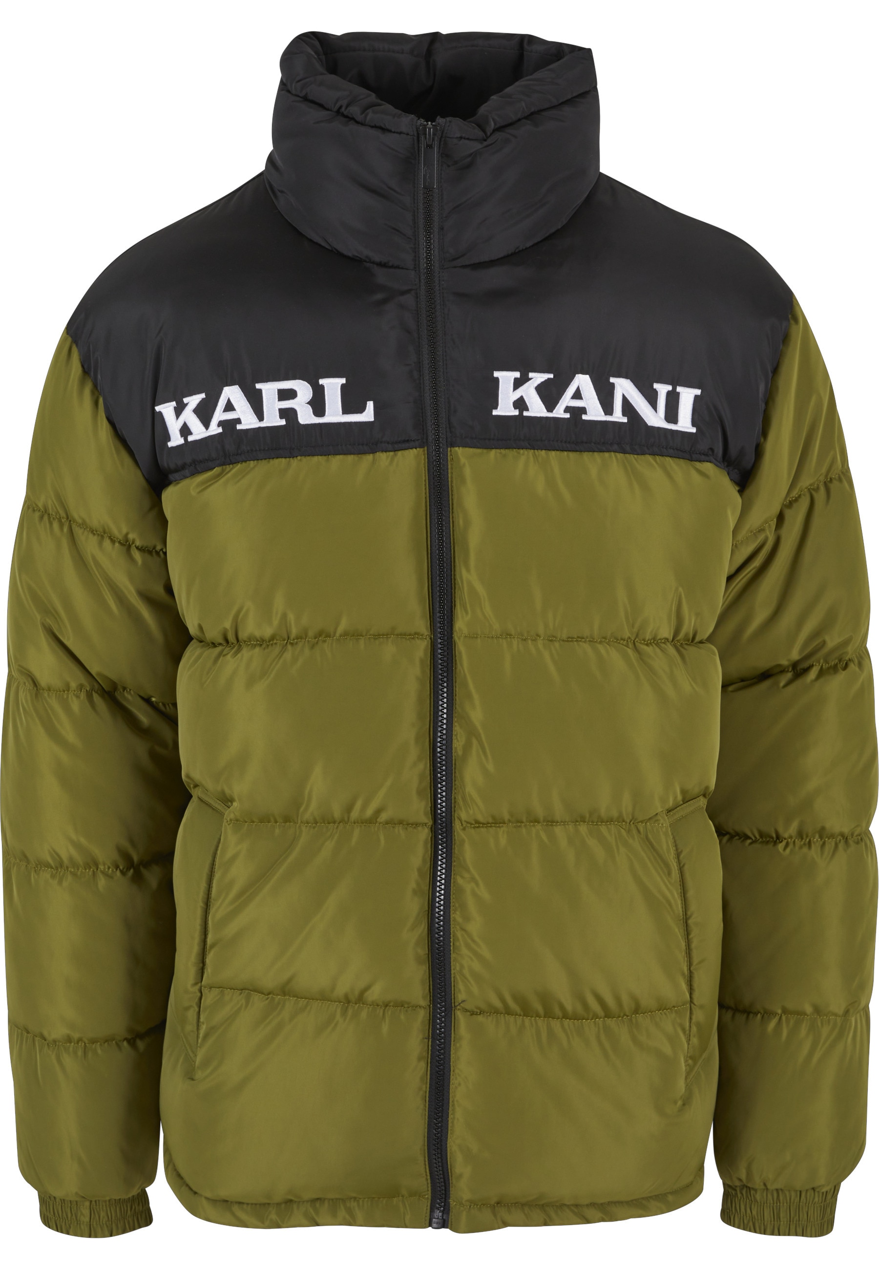 Karl Kani Winterjacke "Karl Kani Karl Kani Retro Essential Puffer Jacket" 1 Stk. tlg. ohne Kapuze