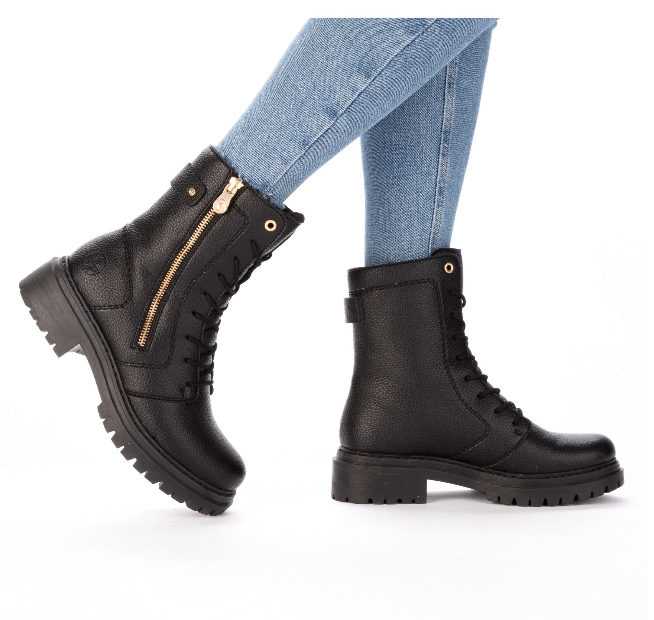 Rieker Winterstiefelette, Schnürboots, Schnürstiefelette, Blockabsatz, mit markanter Profilsohle